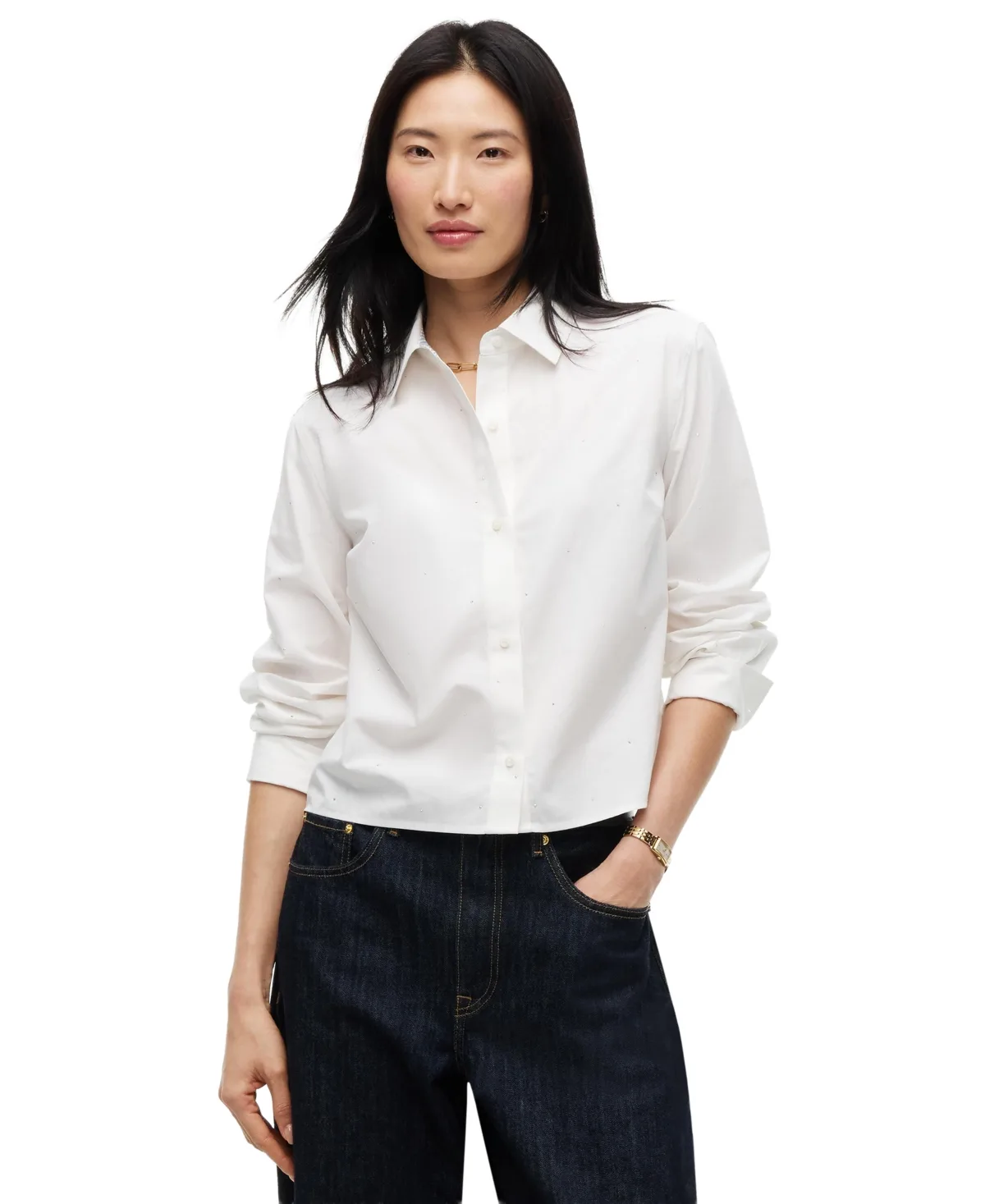 Long-Sleeve Boxy Poplin Shirt by Tommy Hilfiger