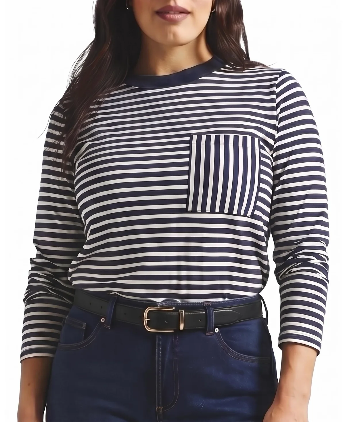 Garcon Long-Sleeve Crewneck Chest Pocket T-Shirt