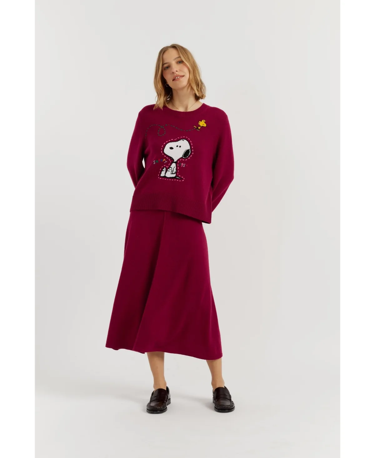 Wool-Cashmere Snoopy Embroidered Sweater by Parker