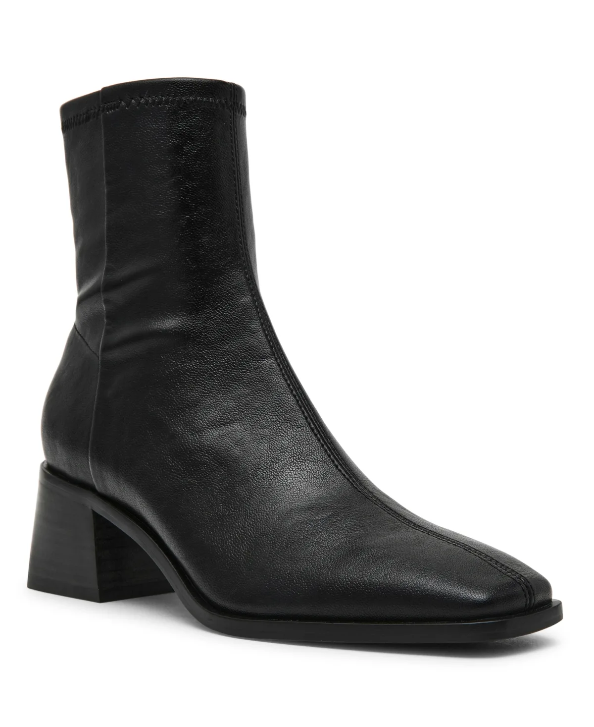 Eralyn Block Heel Square Toe Sock Booties by Steve Madden