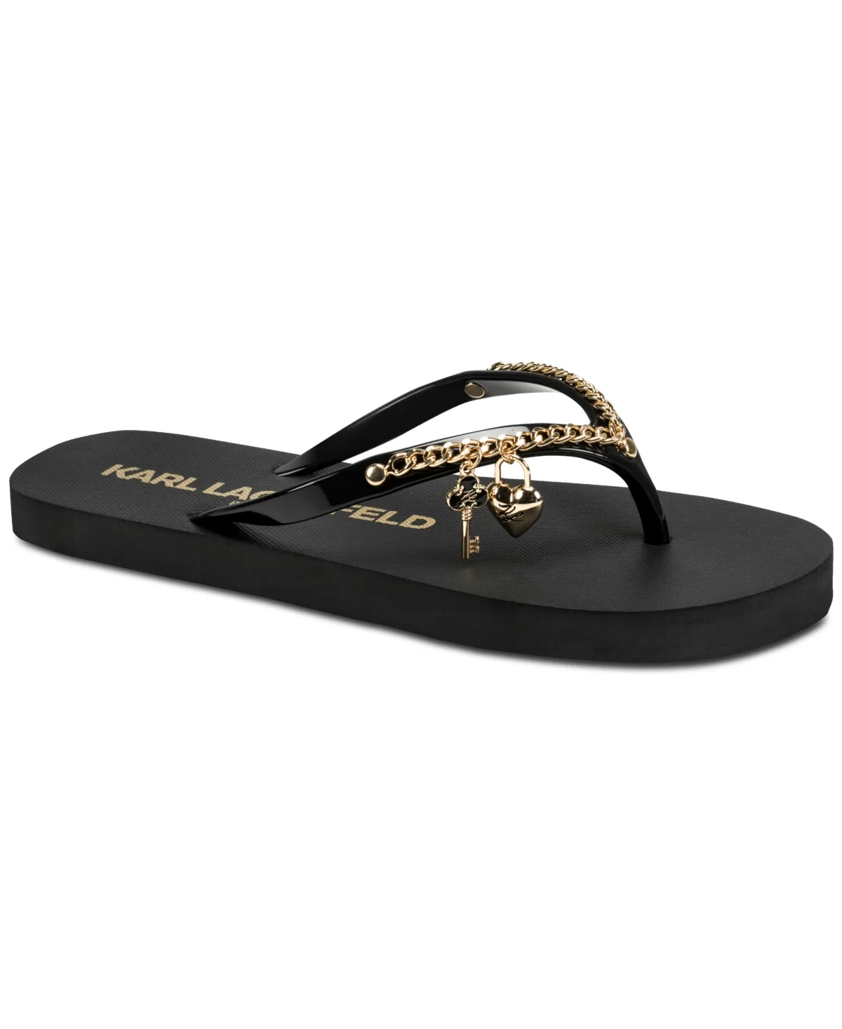 Zemira Flower Slip-On Flip Flops by Karl Lagerfeld