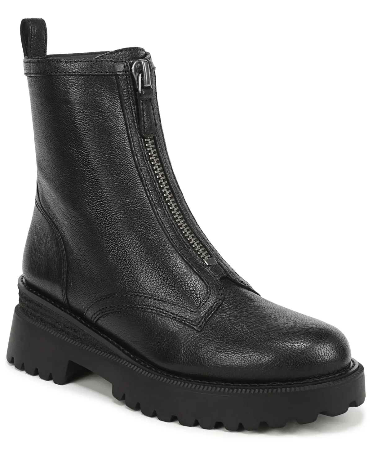 Grove Zipper Short Boots - Black Leather by Sam Edelman