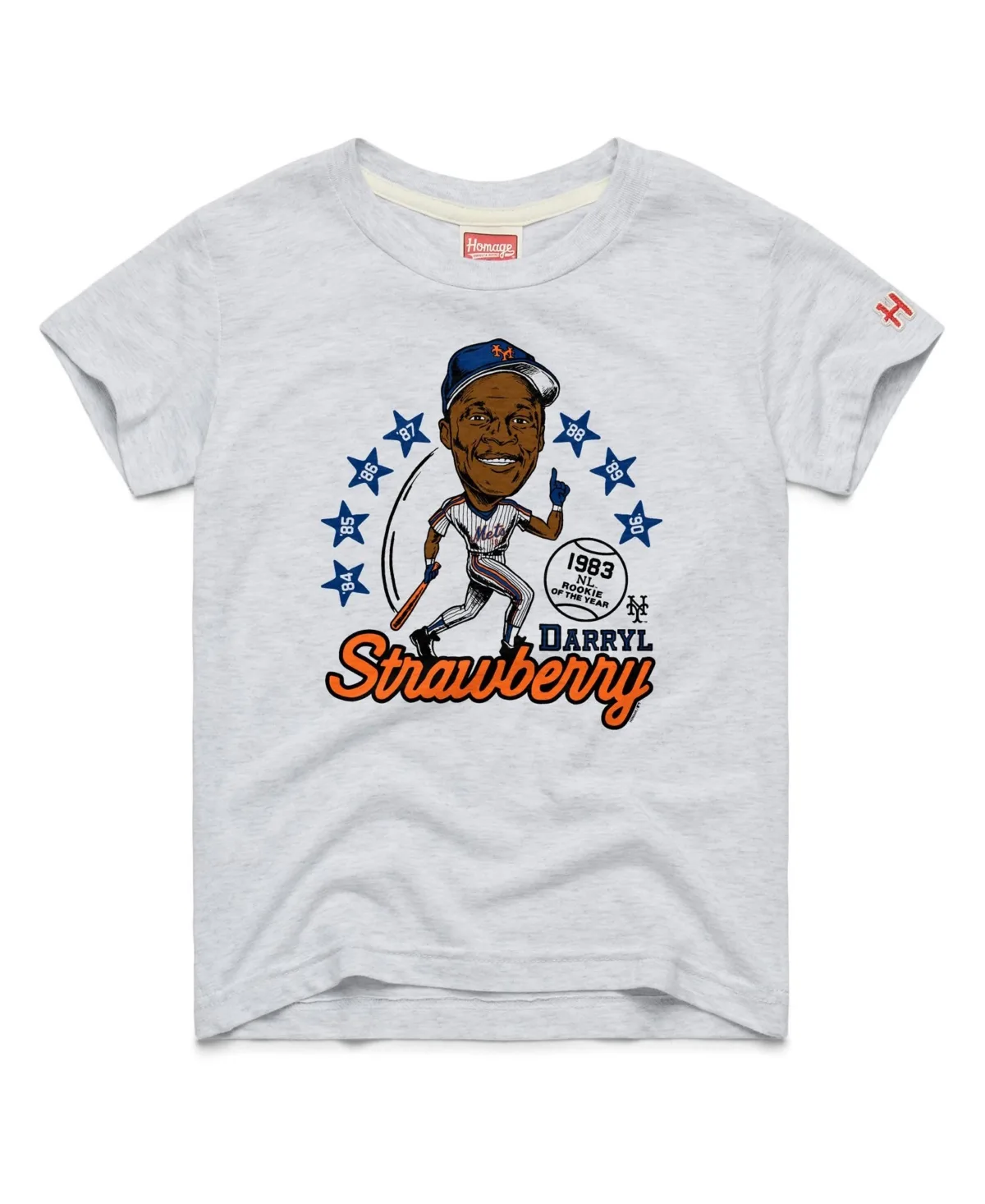Darryl Strawberry New York Mets Cooperstown Collection Caricature Tri-Blend T-Shirt by Homage