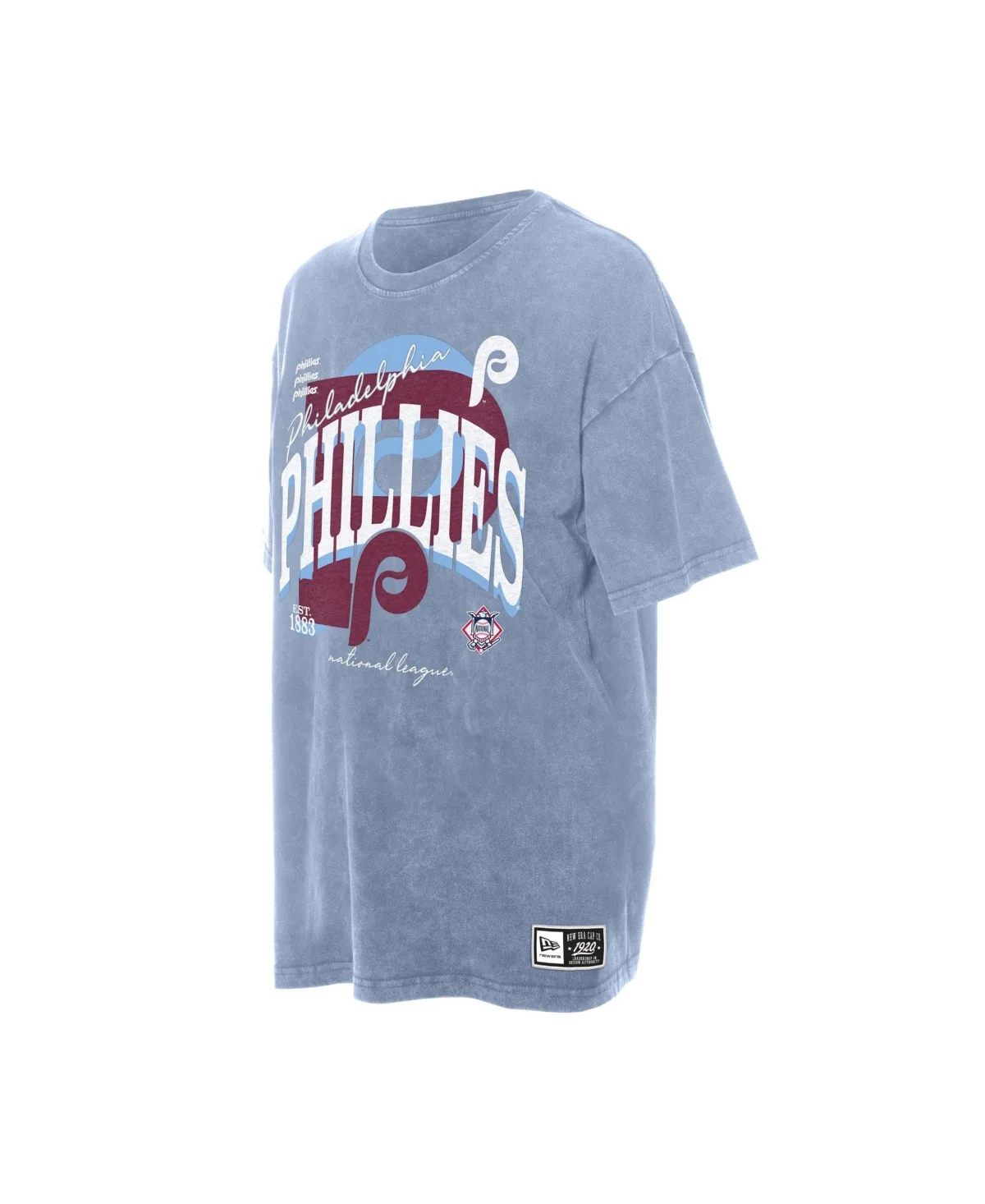 Philadelphia Phillies Throwback Mineral Wash Boyfriend T-Shirt by New Era