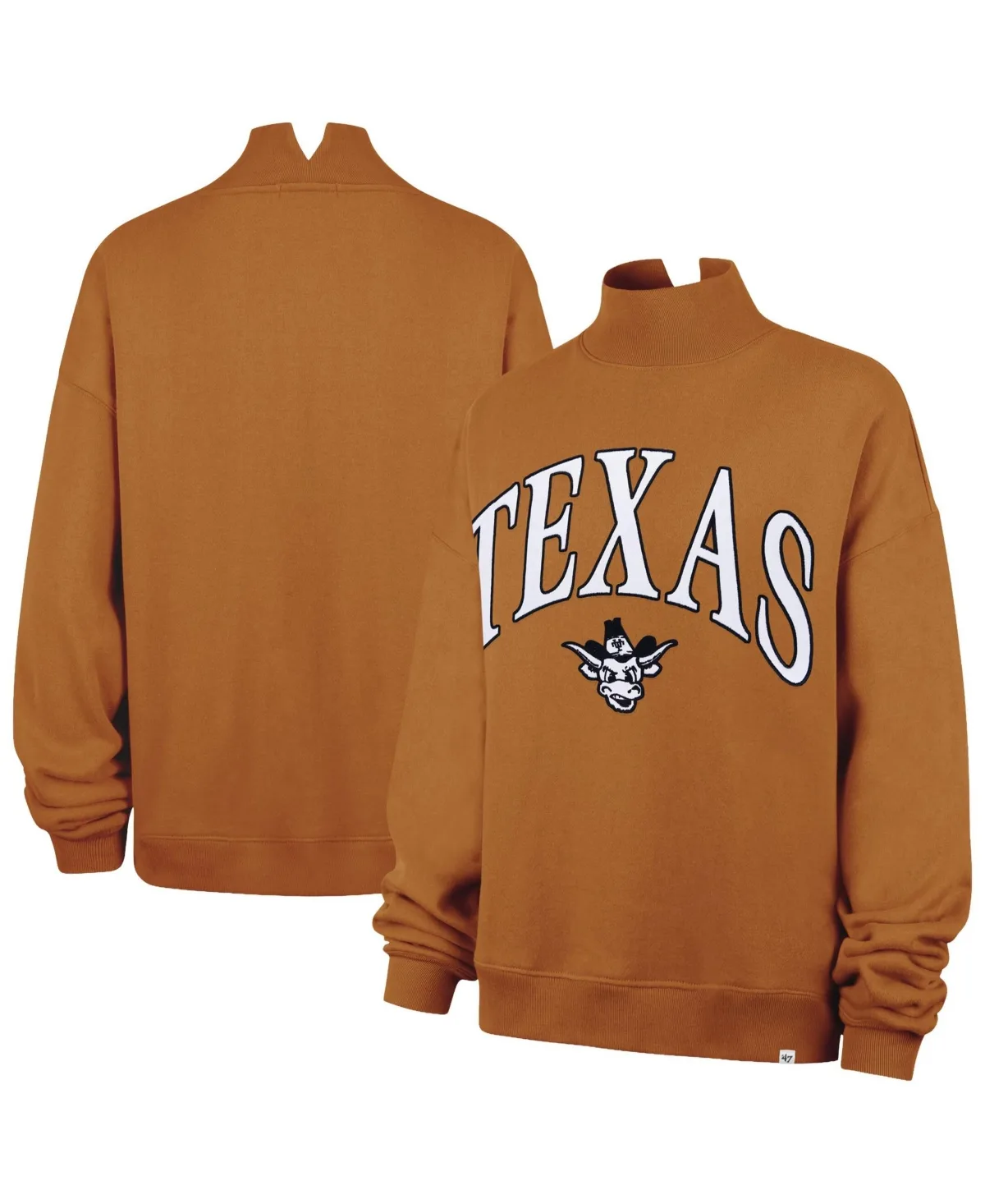 Longhorns Mock Neck Sweatshirt by 47 Brand