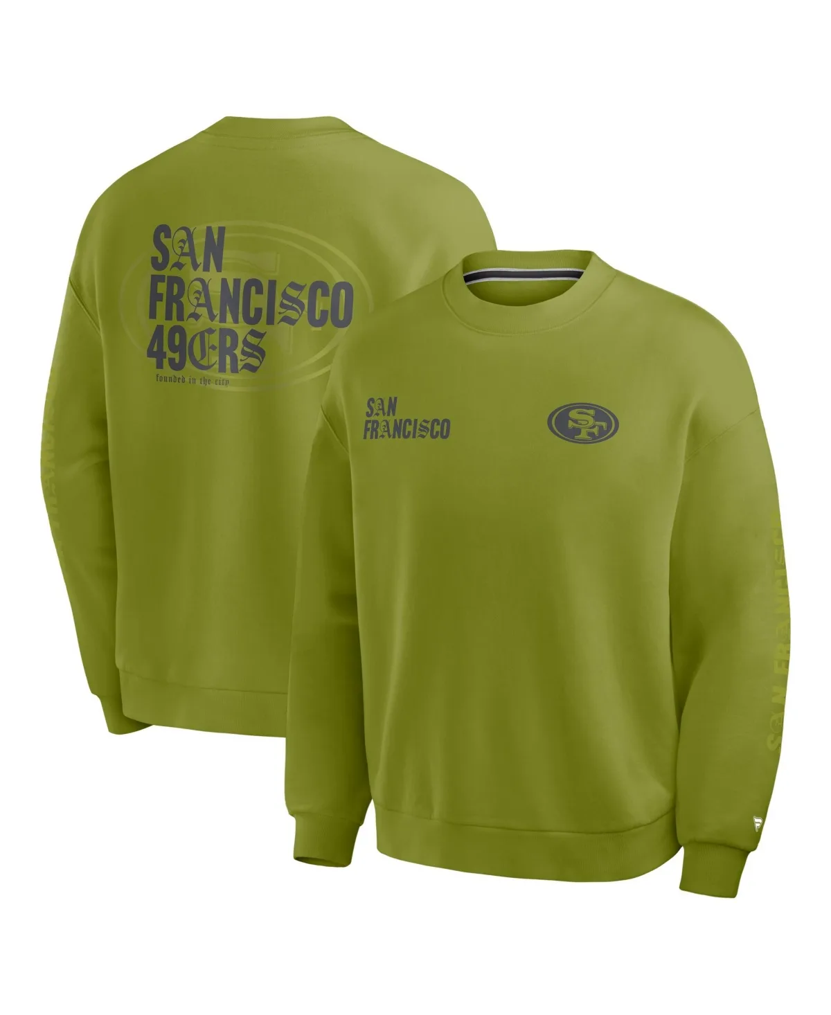 San Francisco 49ers Type Play Multi Oversized Screen-Print Graphic Sweatshirt by Fanatics