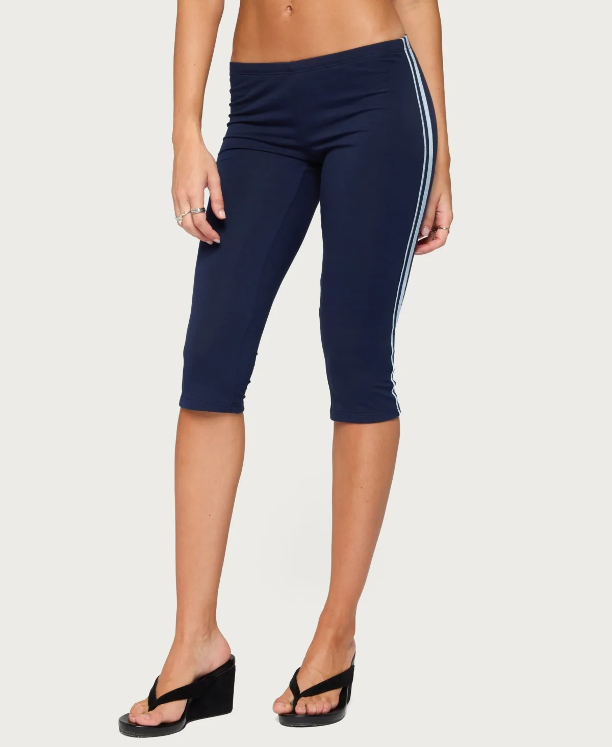 Danie Stripey Capri Leggings