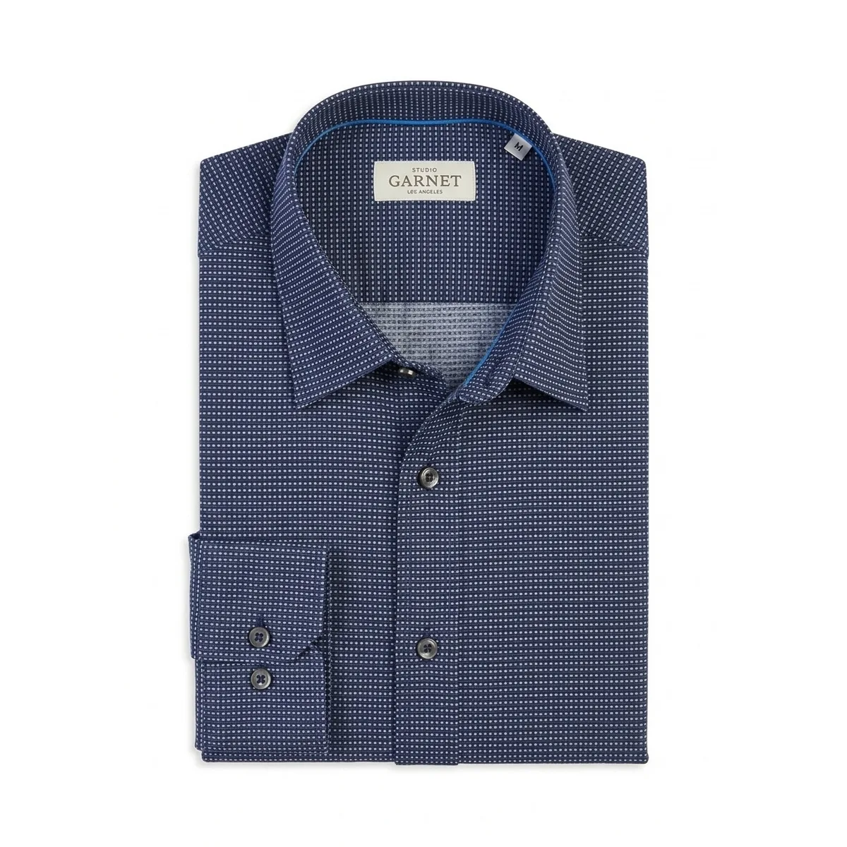 Slim-Fit Cotton Print Dress Shirt
