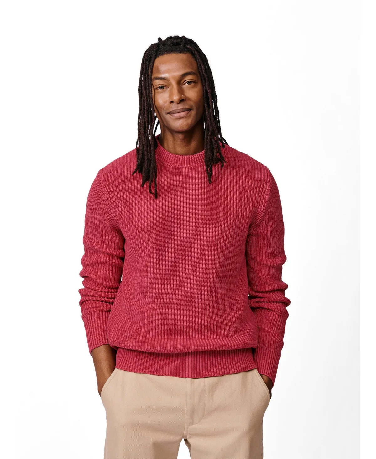Martin Ribbed Long-Sleeve Crew-Neck Sweater by Aubin