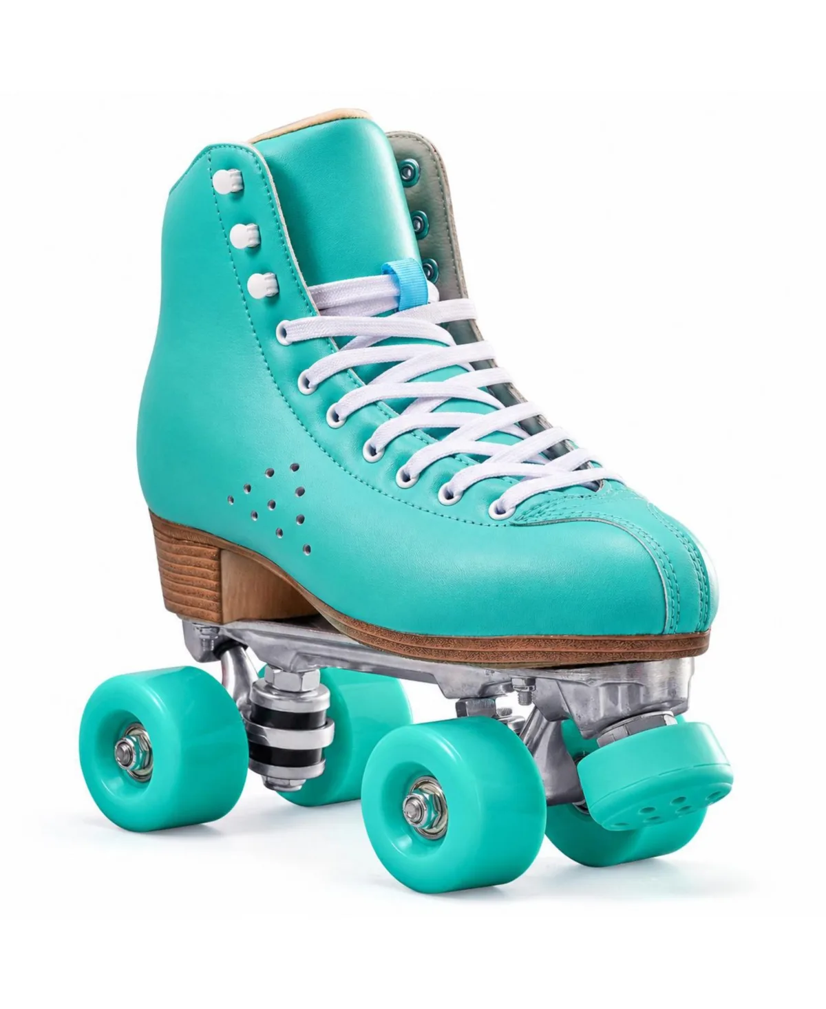 Deluxe Double Row Quad Skates Classic High Top Microfiber Leather Outdoor Indoor Skates for Adults Beginners by Magicorange