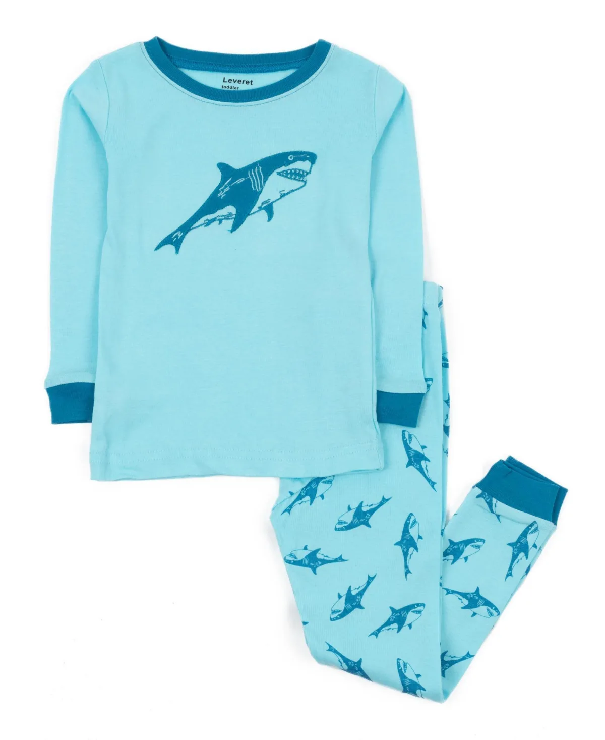 Long-Sleeve Animal and Nature Print Cotton Top and Pants, 2-Piece Set by Leveret