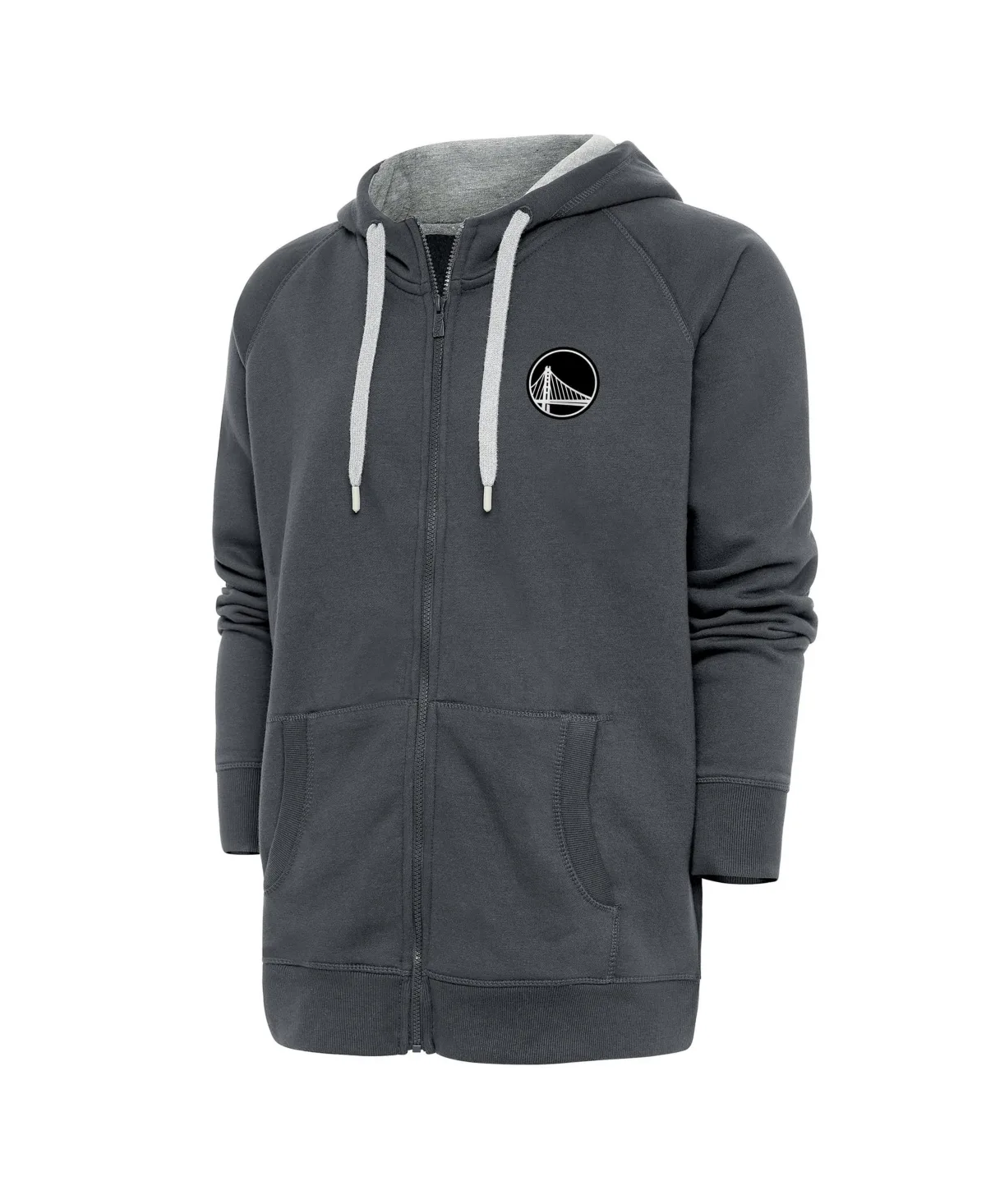 Golden State Warriors Metallic Logo Victory Raglan Full-Zip Hoodie by Antigua