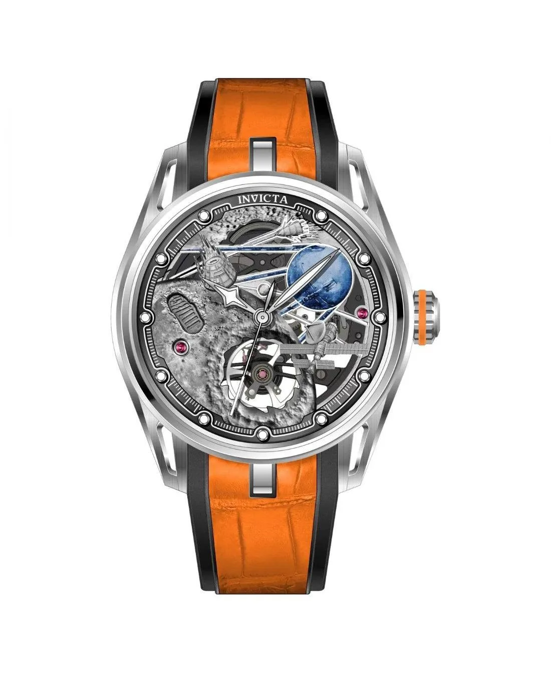 Mechanical Celestial Water-Resistant Rubber Watch, 44mm by Invicta