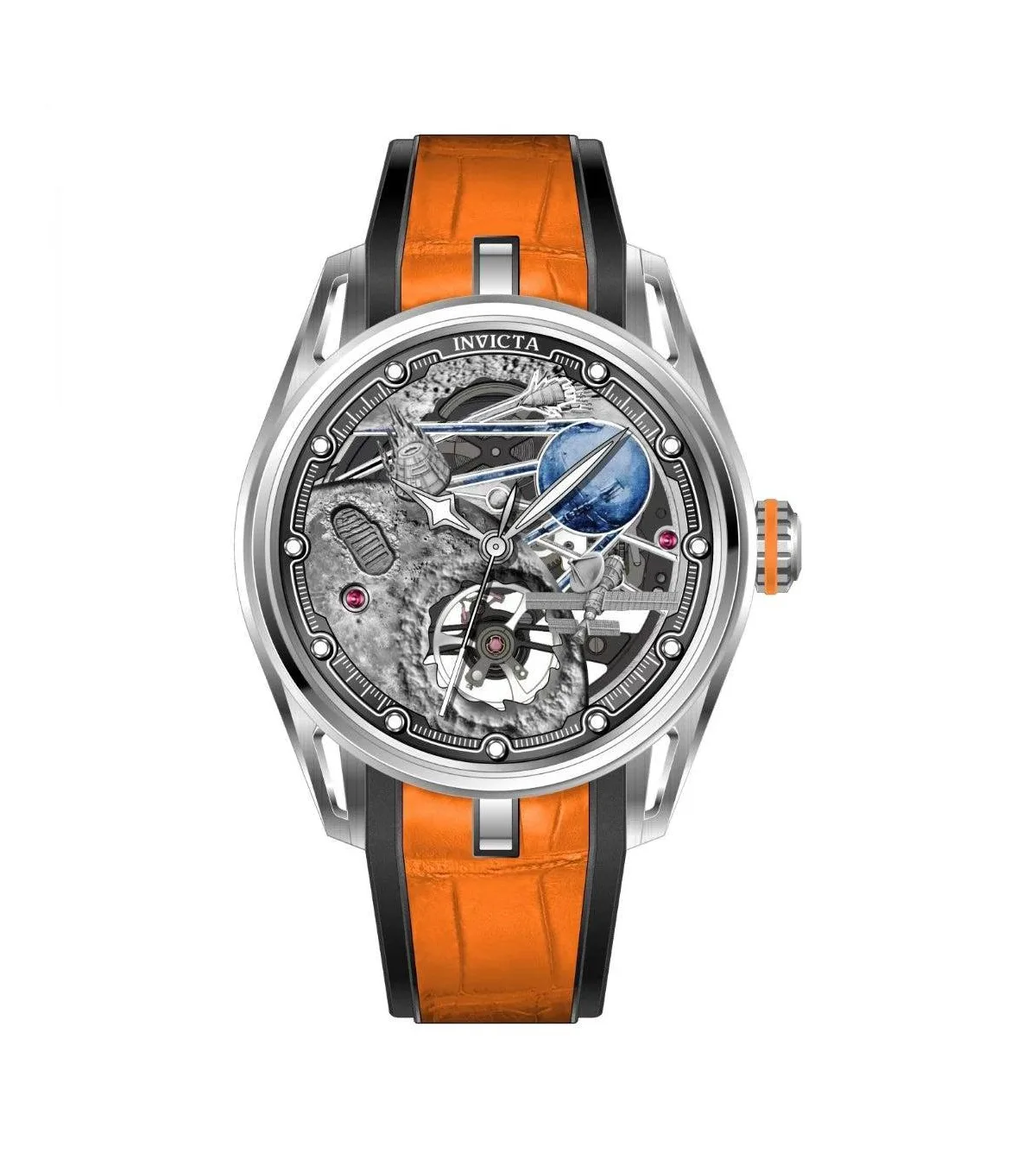 Mechanical Celestial Water-Resistant Rubber Watch, 44mm by Invicta