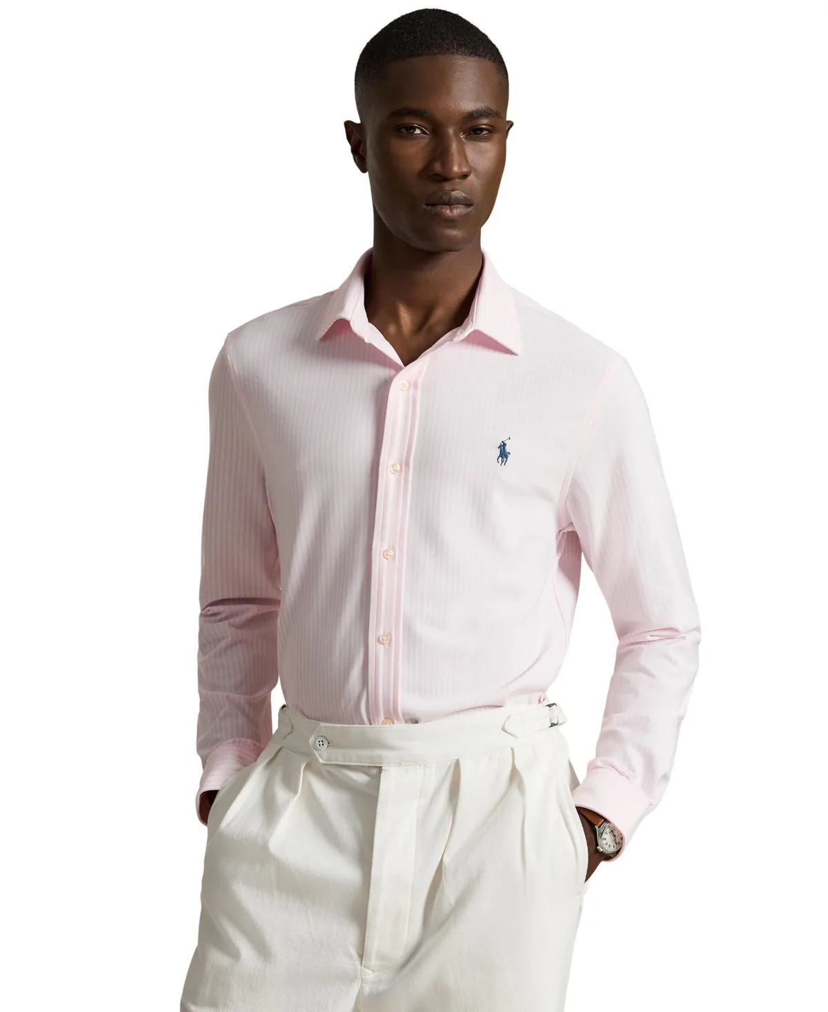 Long-Sleeve Stretch Knit Oxford Shirt by Polo Ralph Lauren