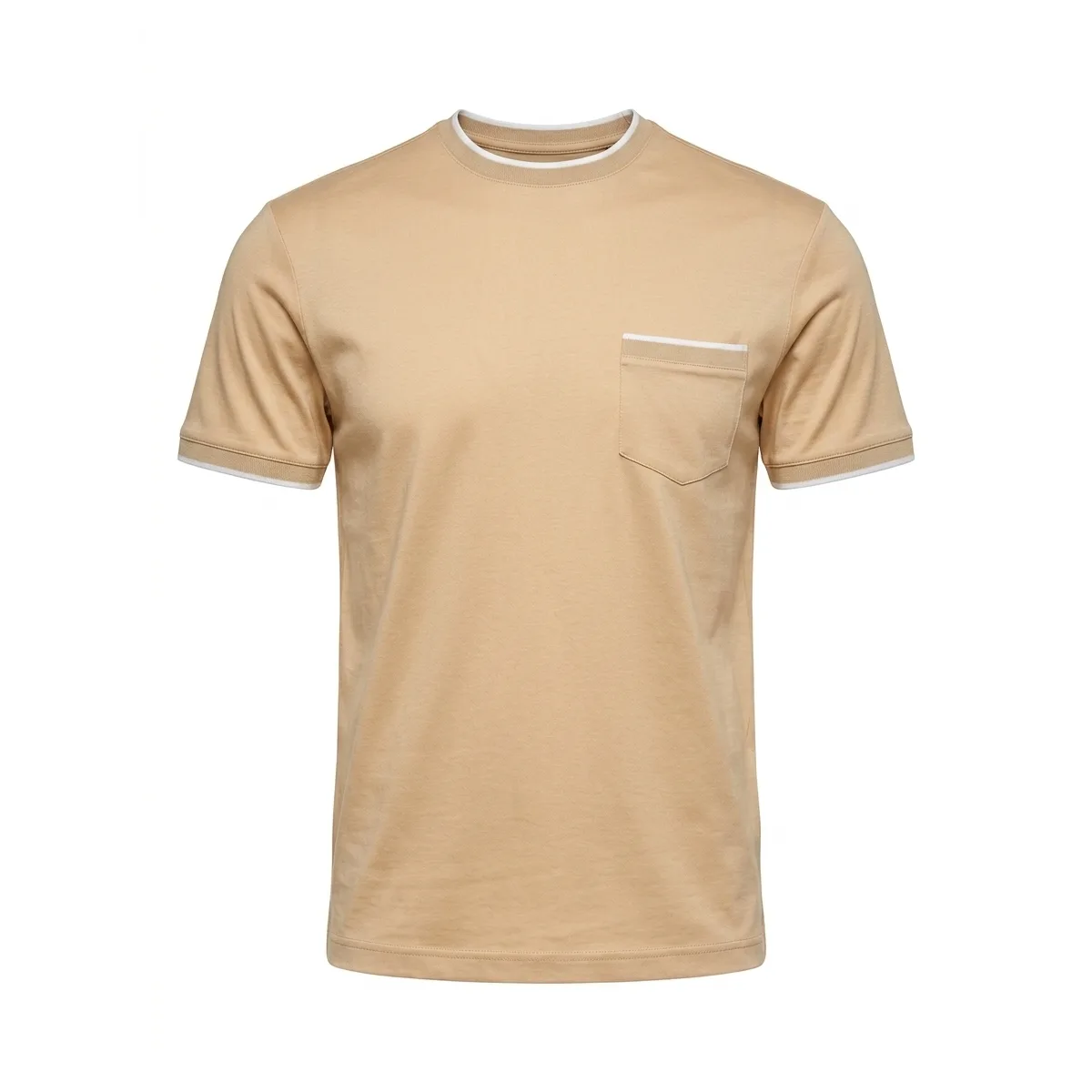 Classic-Fit Crewneck Cotton Pocket T-Shirt by Garnet