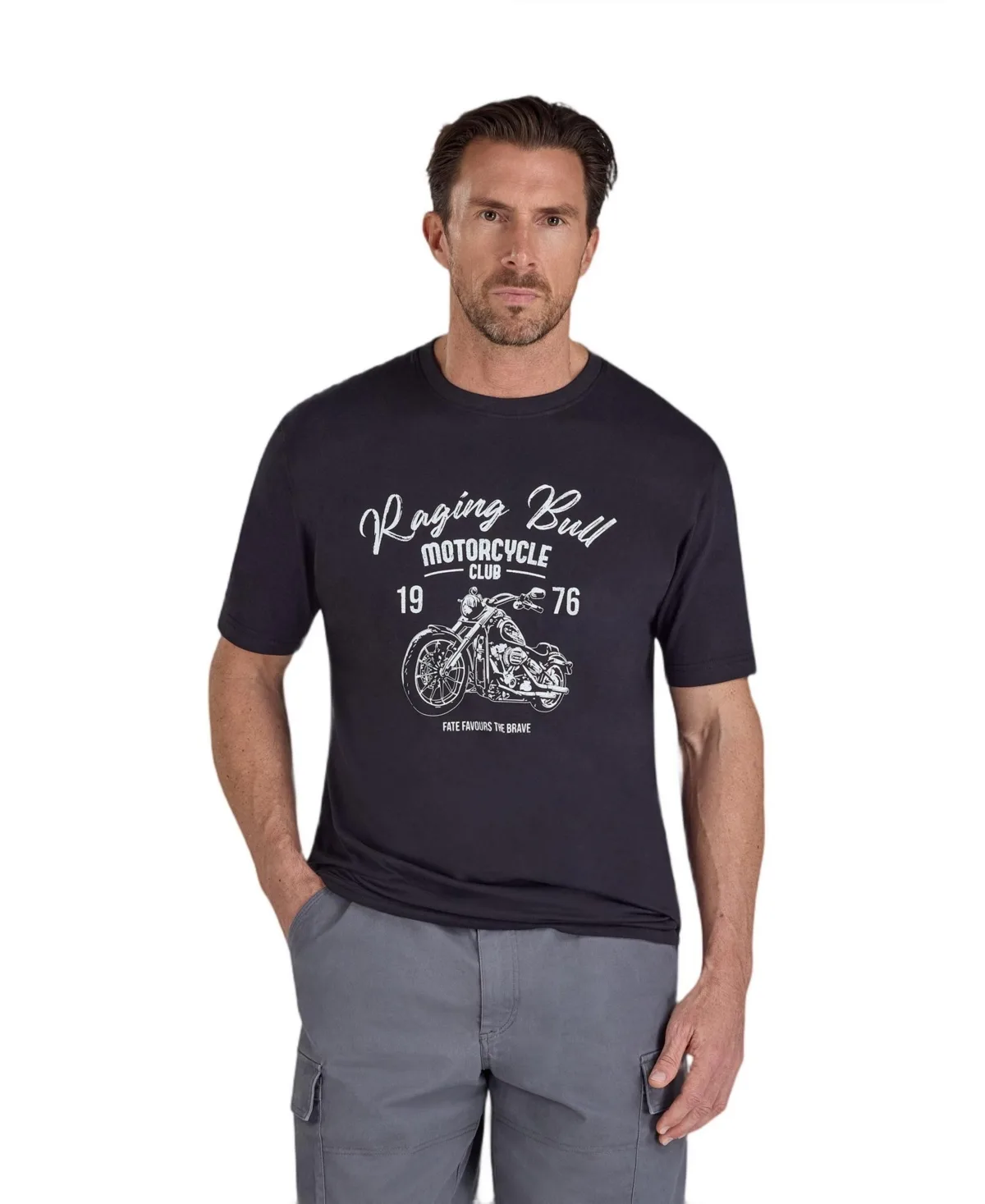 Motorcycle Club Printed T-Shirt by Raging Bull