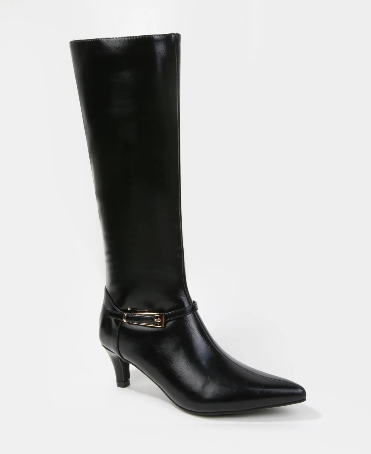 Margot Pointed Toe Kitten Heel Knee-High Boots by Berness