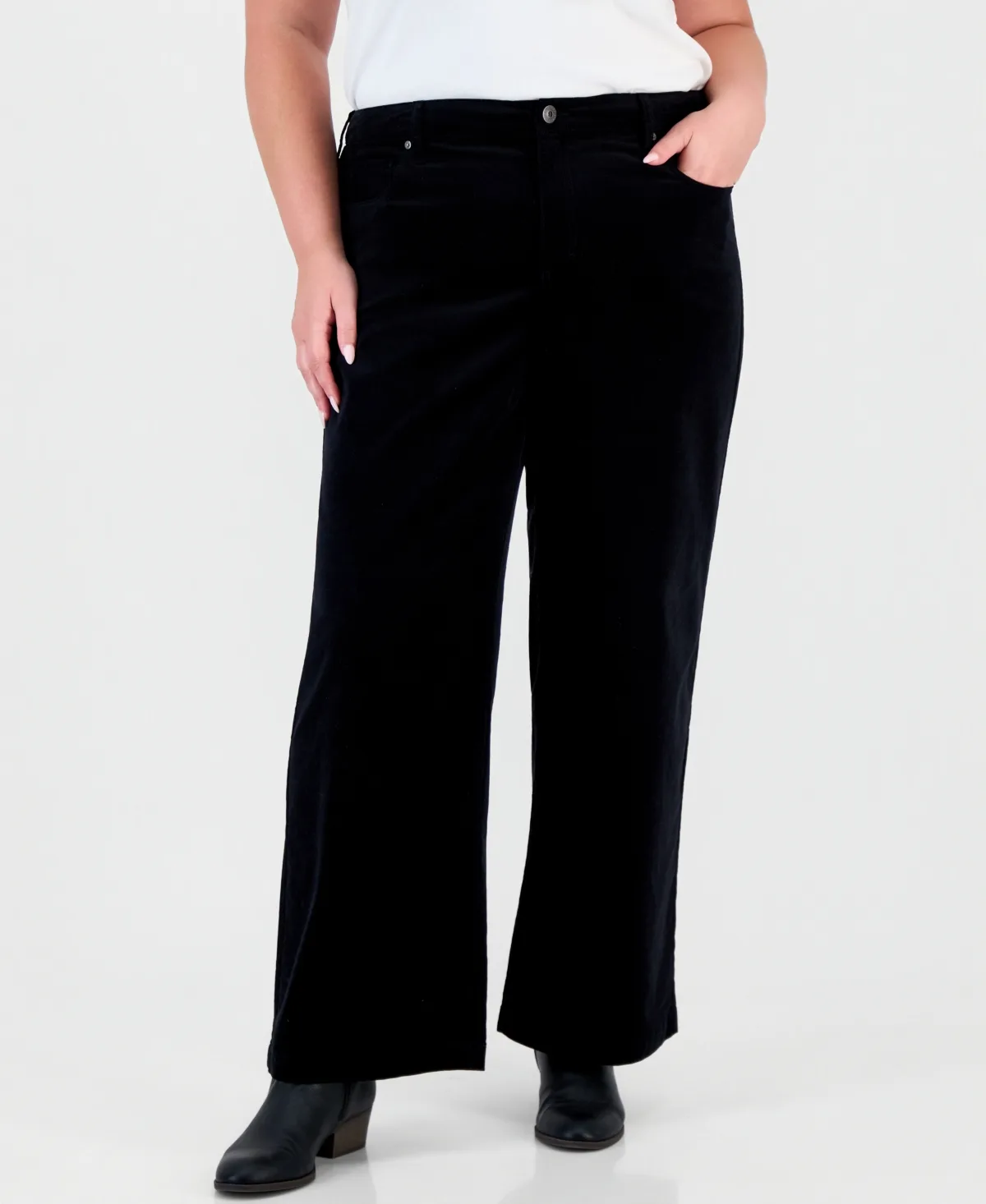 High-Rise Wide-Leg Corduroy Pants by Style & Co