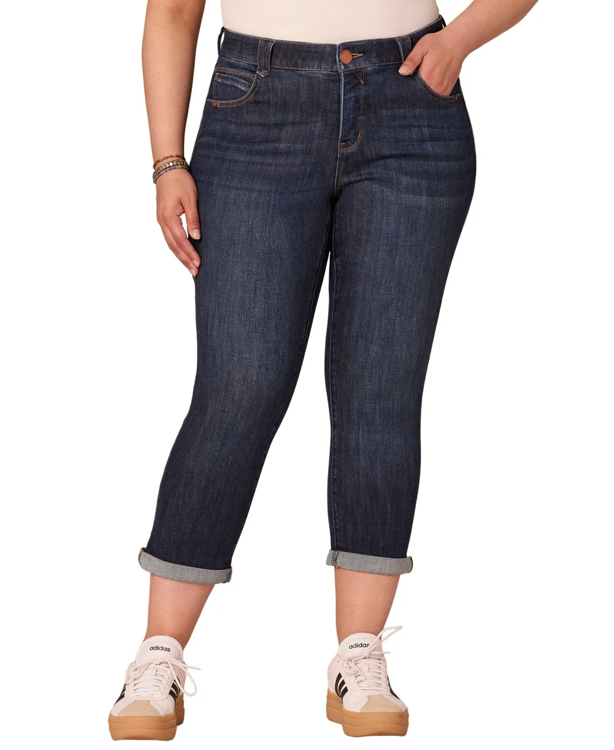 AbSolution Mid Rise Cropped Stretch Denim Jeans by Democracy
