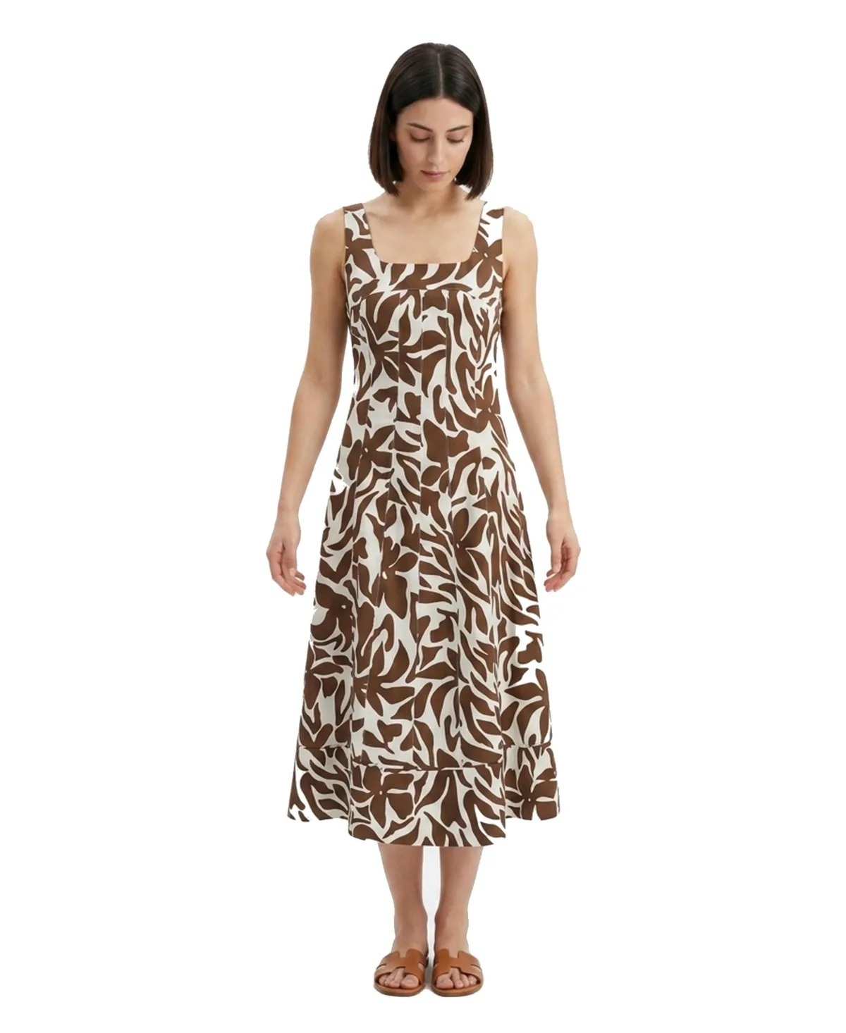 Sleeveless Woven Seam Dress by Joie