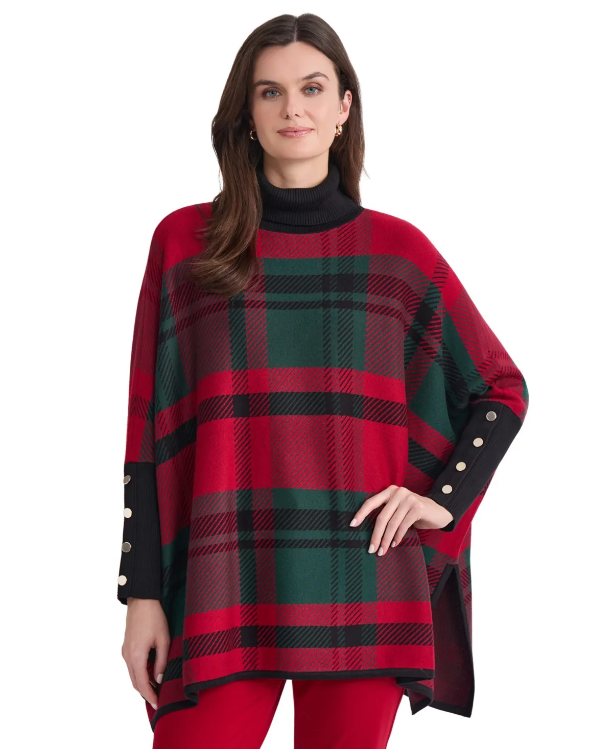 Argyle Turtleneck Long-Sleeve Sweater by Jones New York