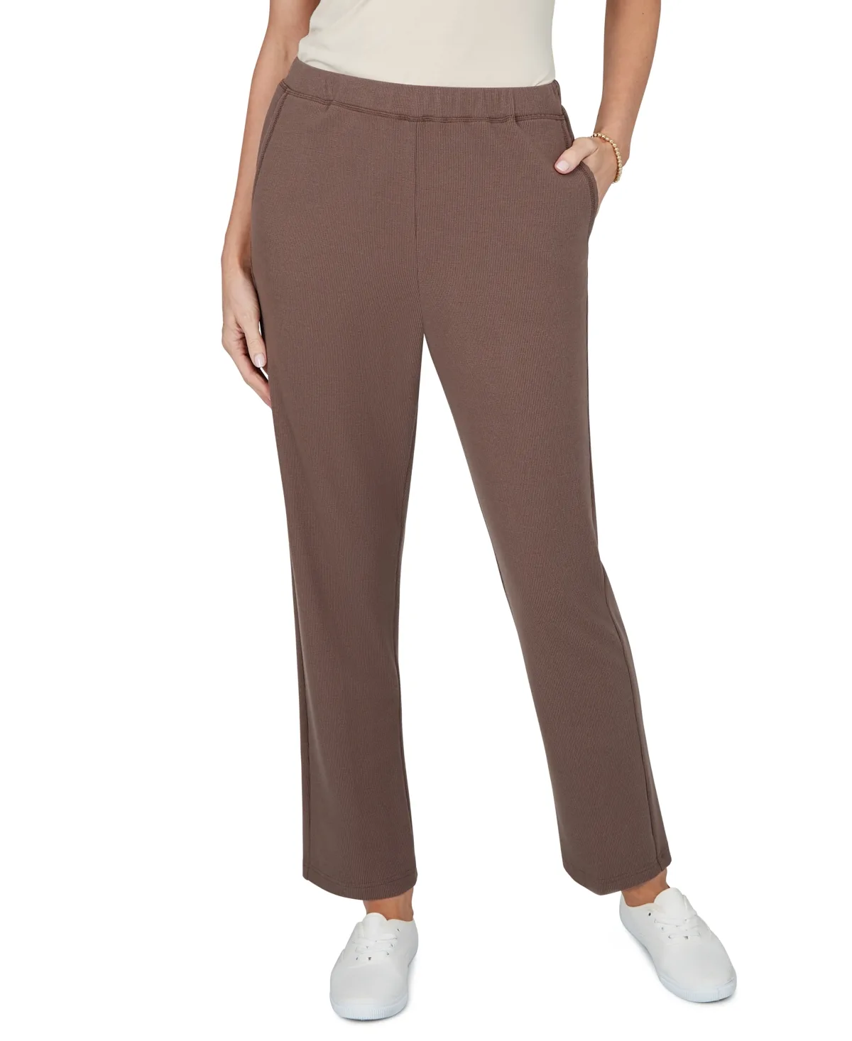 Pull-On Straight Mid-Rise Pants by Alfred Dunner
