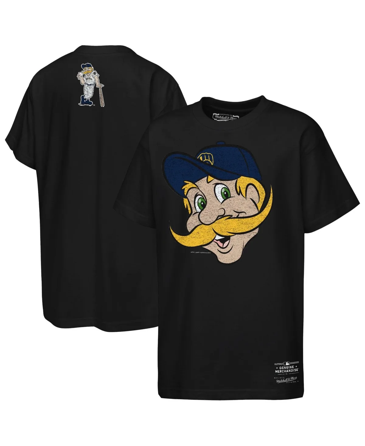 Milwaukee Brewers Big Face Mascot T-Shirt by Mitchell & Ness