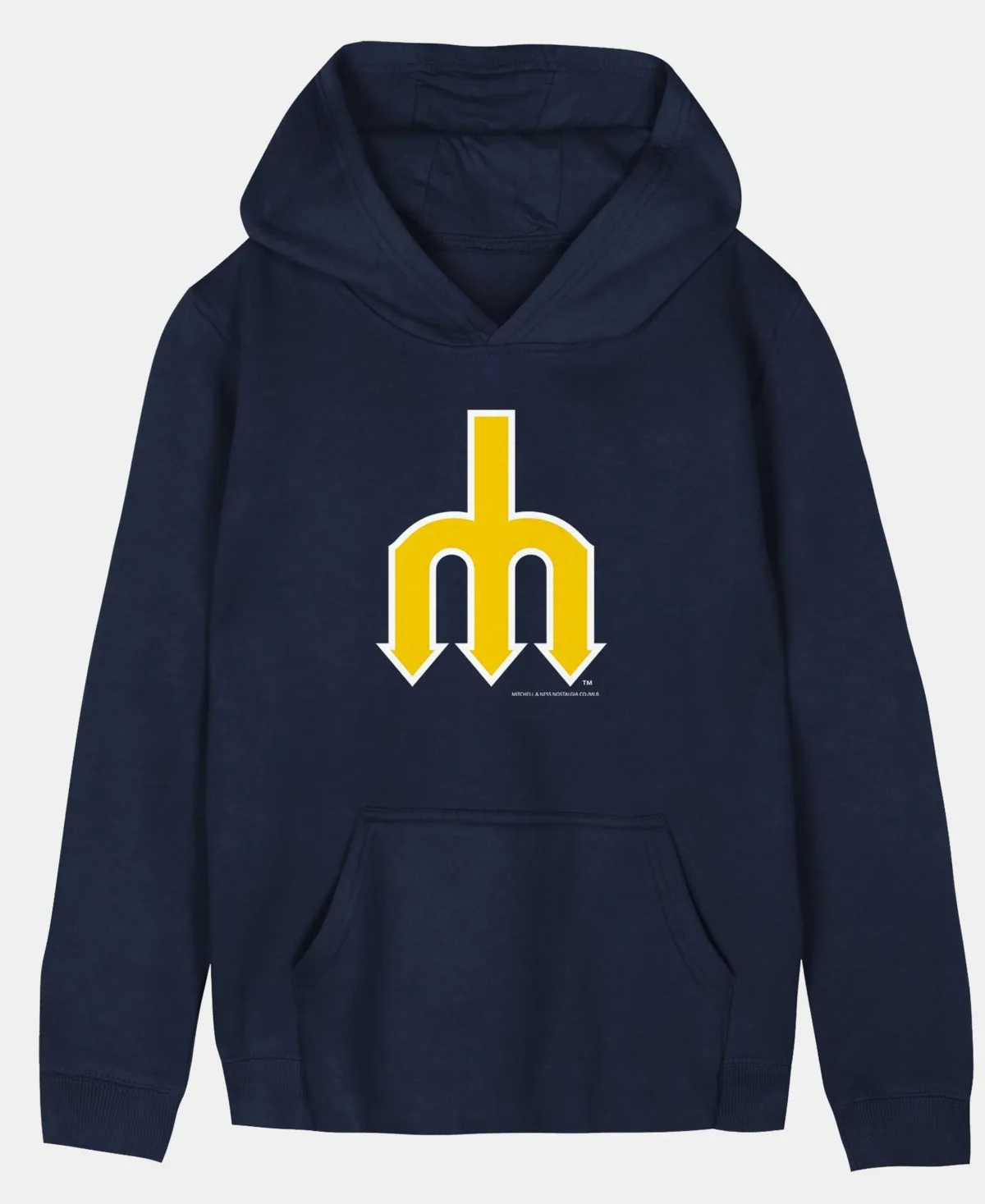 Seattle Mariners Retro Logo Hoodie by Mitchell & Ness