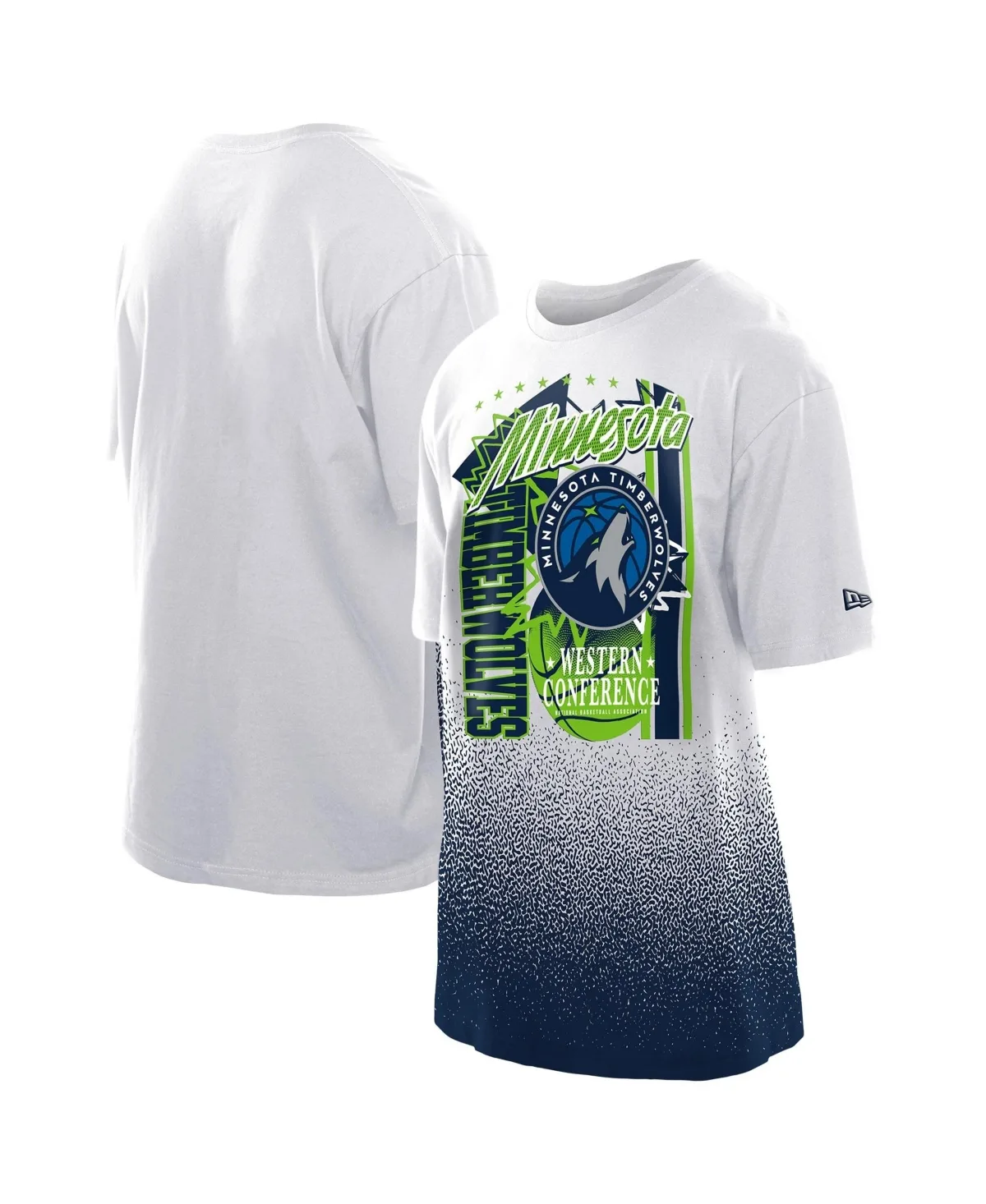 Minnesota Timberwolves Injection Sport Classics Dropped-Shoulder Oversized Distressed T-Shirt by New Era