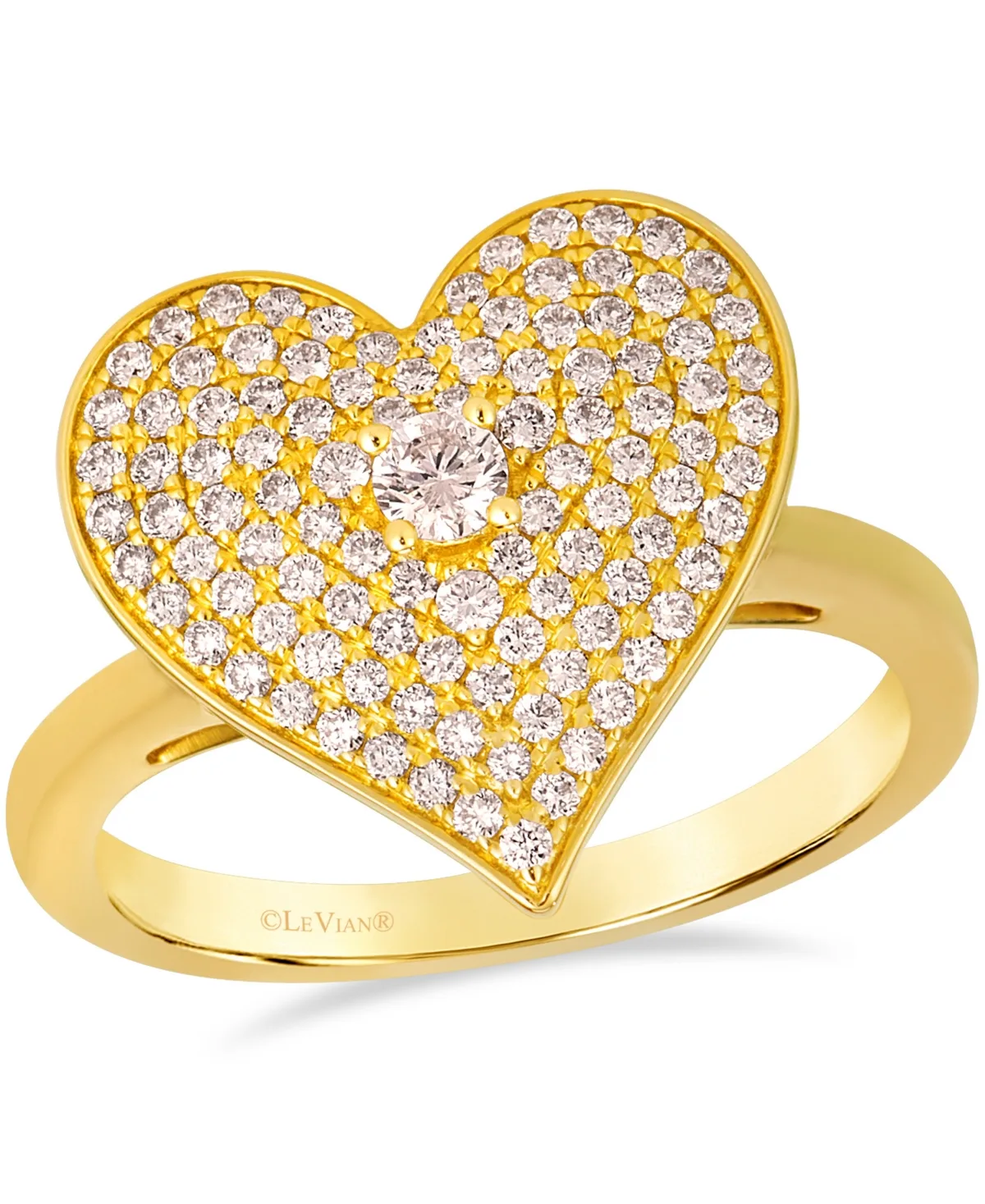 Heart Diamond Ring (5/8 ct. t.w.) in 14k Yellow Gold by Le Vian