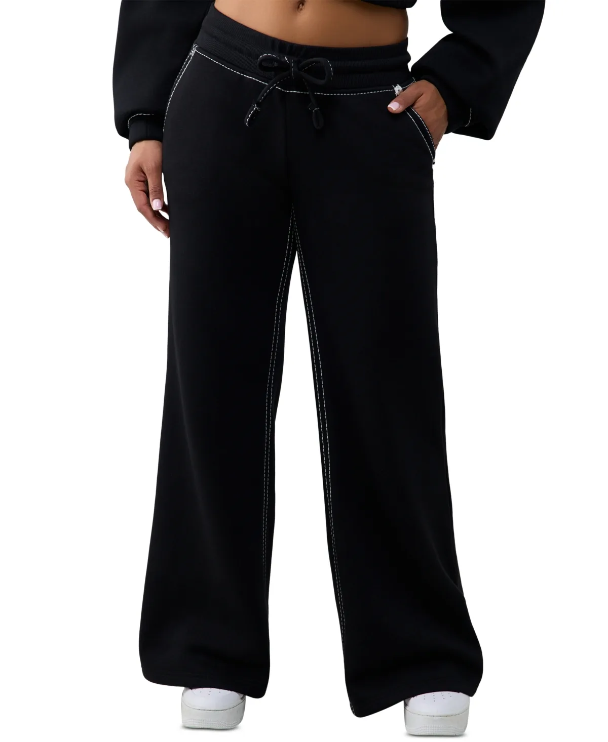 Mid-Rise Wide-Leg Sweatpants by True Religion