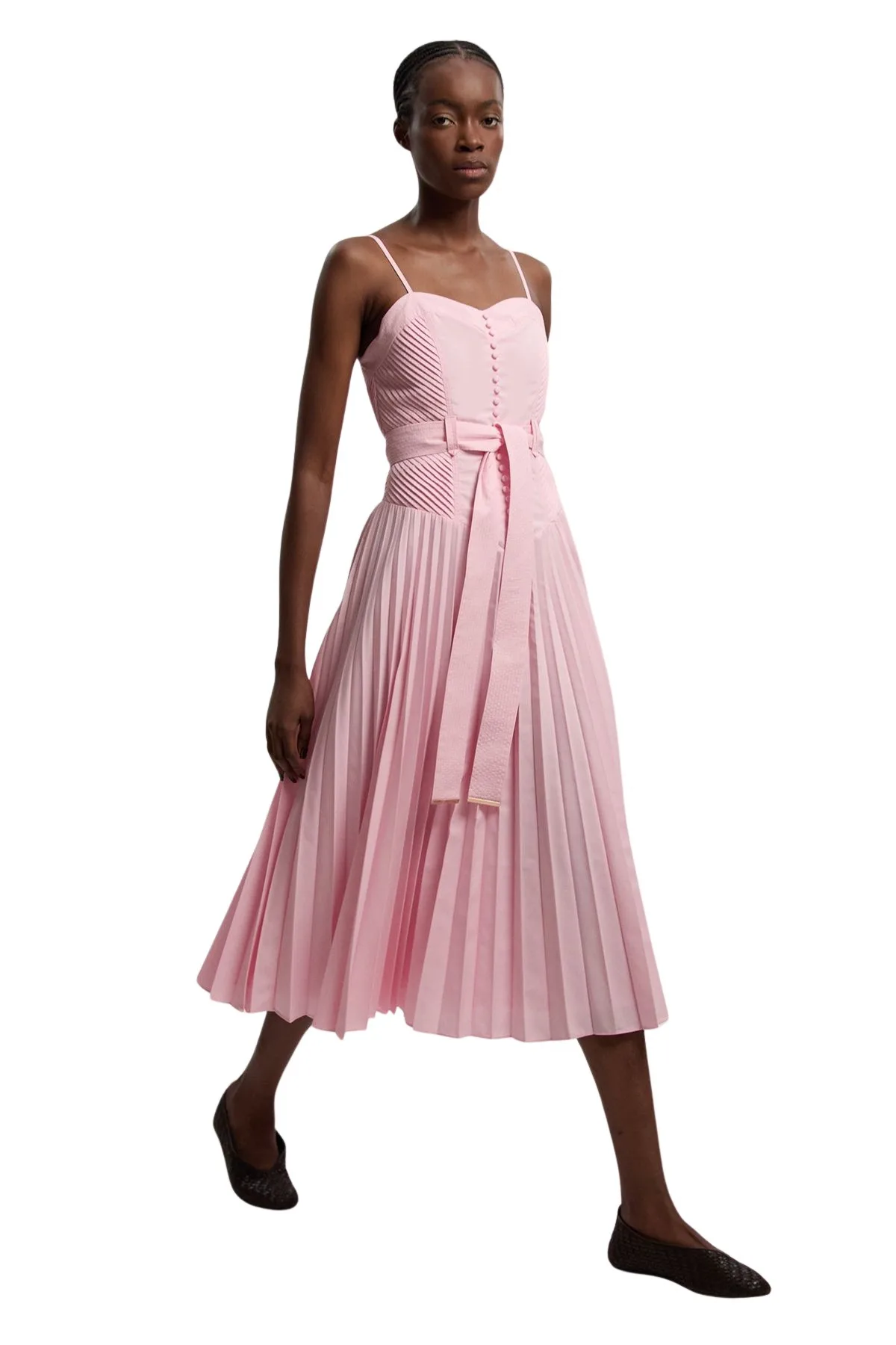 Cotton Strappy Midi Dress by Karen Millen