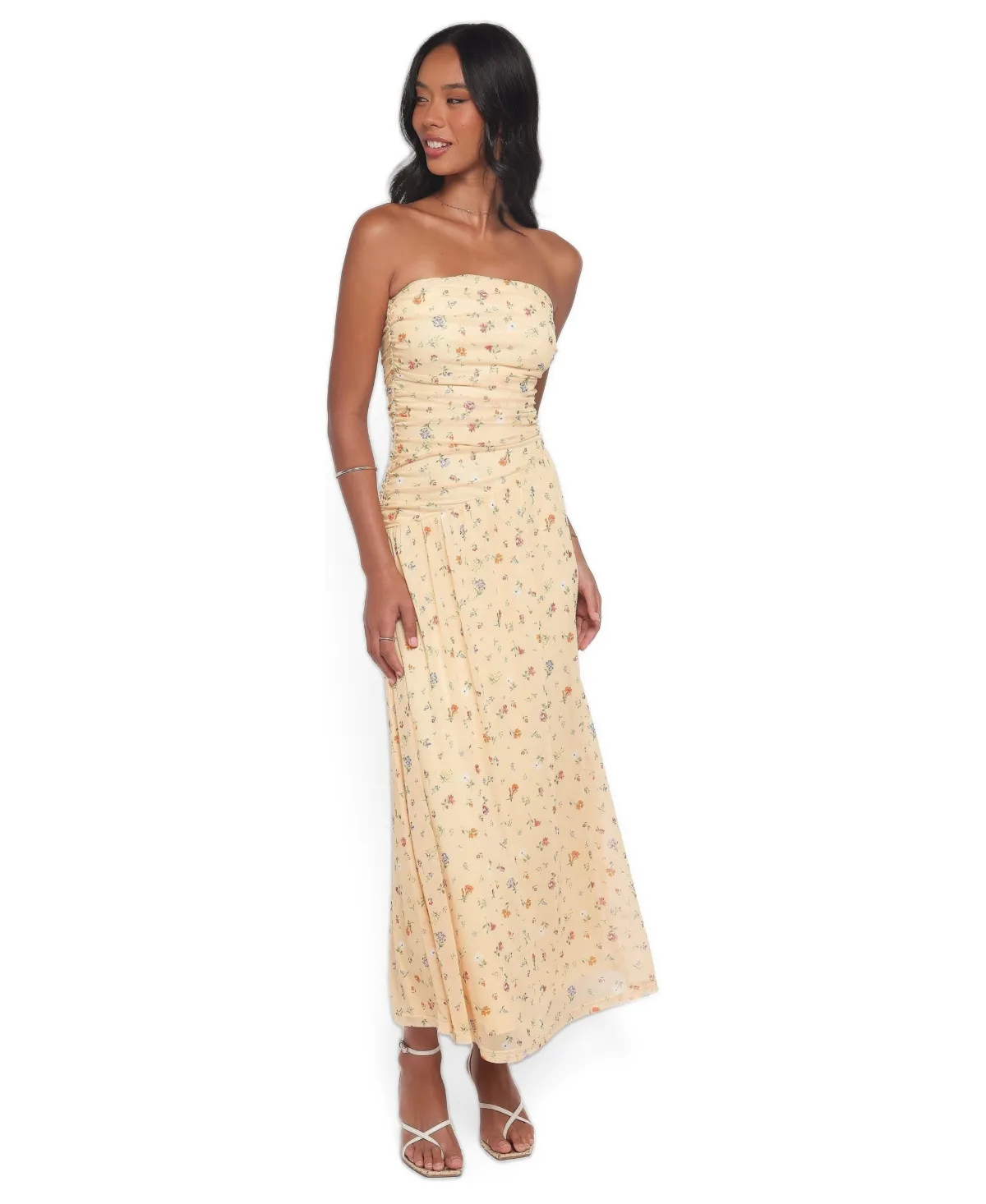 Calypso Strapless Floral-Print Maxi Dress by Petal and Pup