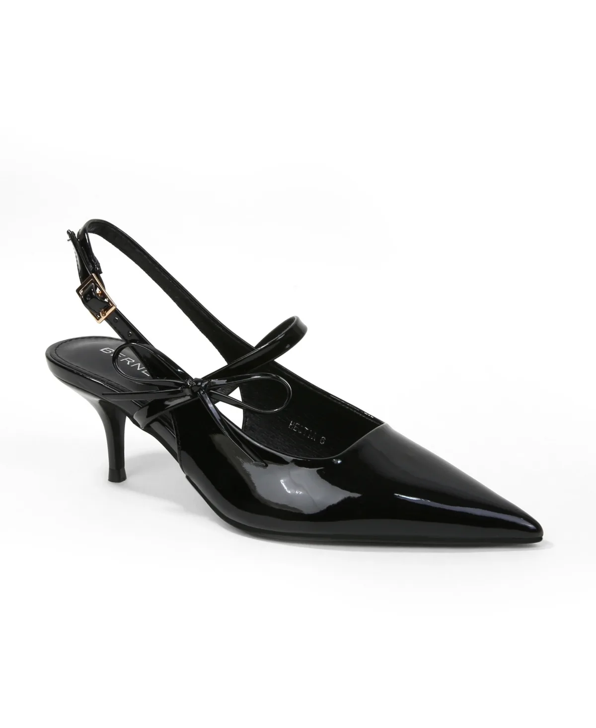 Hestia Patent Slingback Pumps with Bow Detail