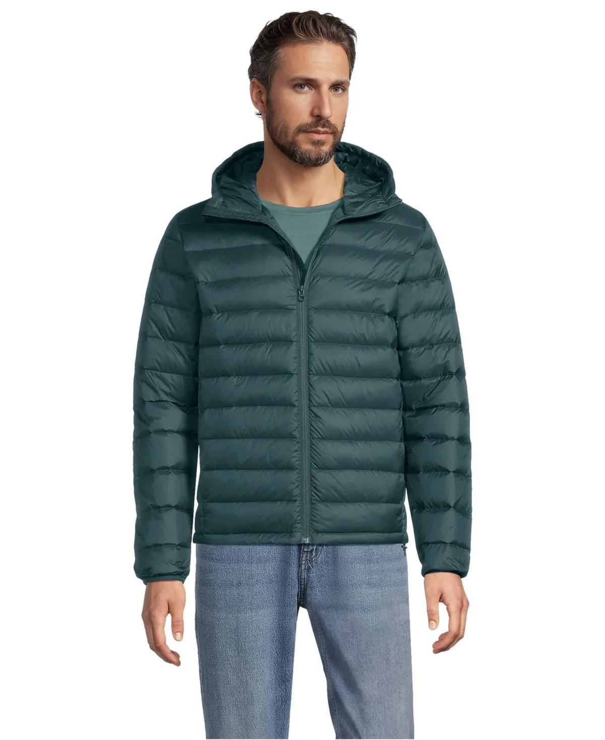 Hooded Wanderweight Packable Down Jacket by Lands' End