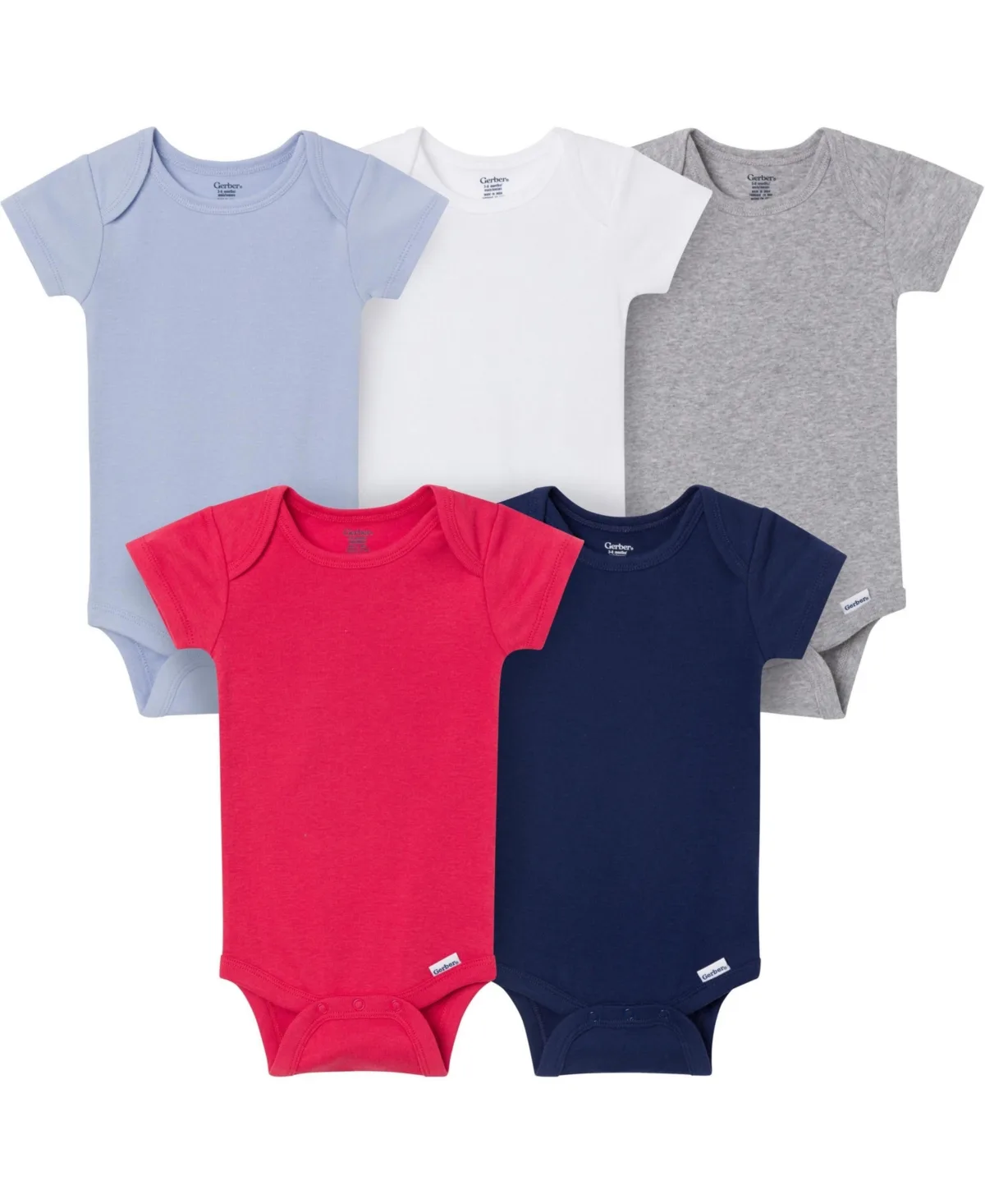 5-Pack Short Sleeve Bodysuits by Gerber