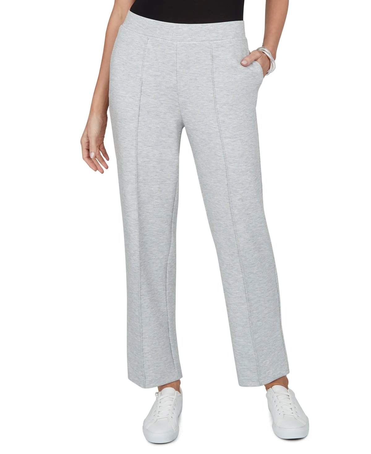 Straight-Leg Pull-On Elastic-Waist Pants by Alfred Dunner