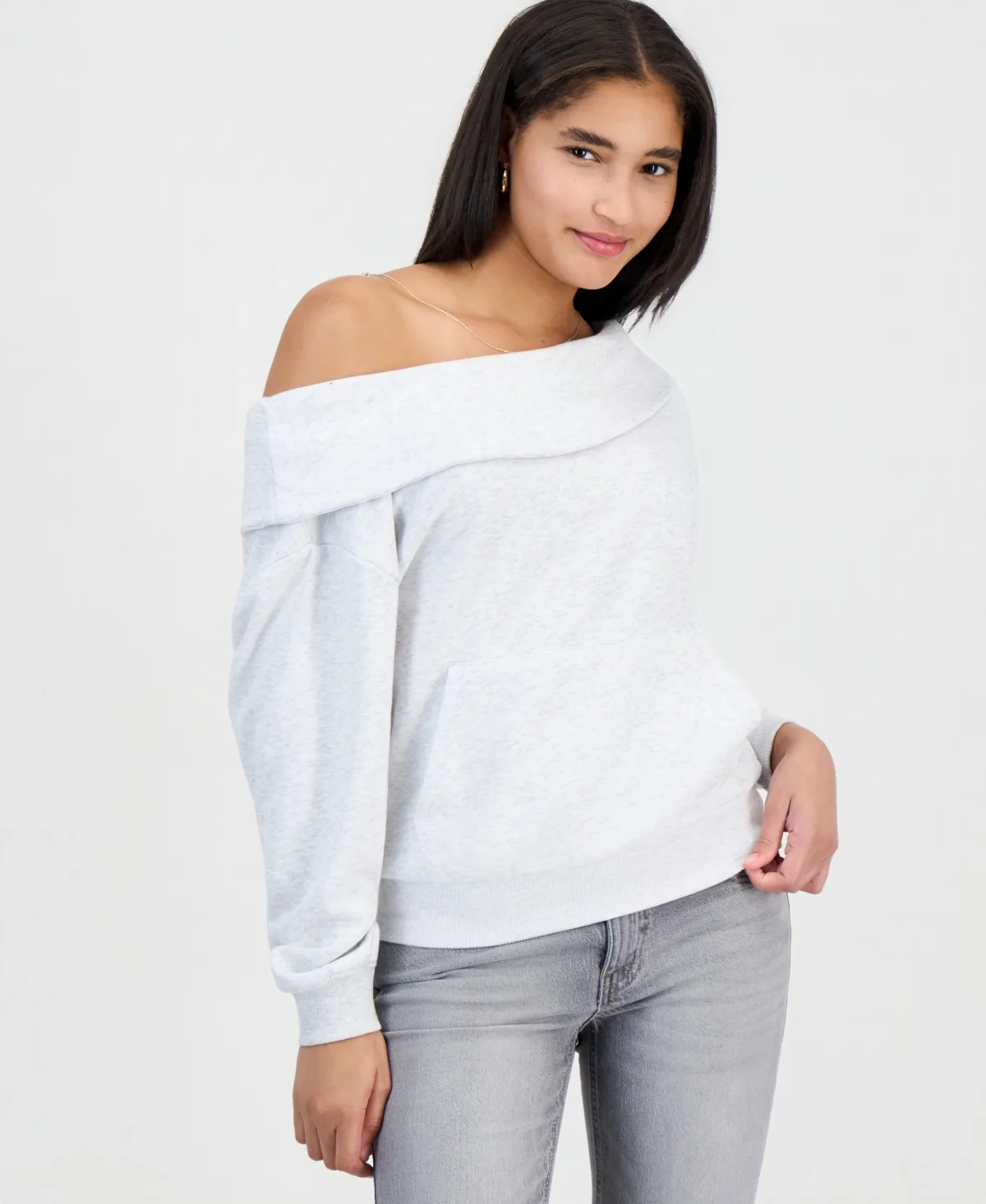 Boat Neck Sweatshirt by Madden Girl
