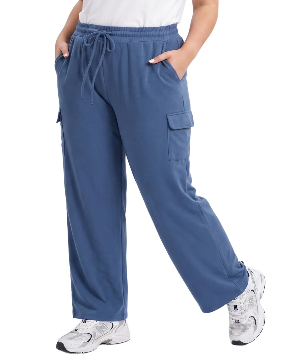 Cargo Wide-Leg Pants - Denim by Ny Collection