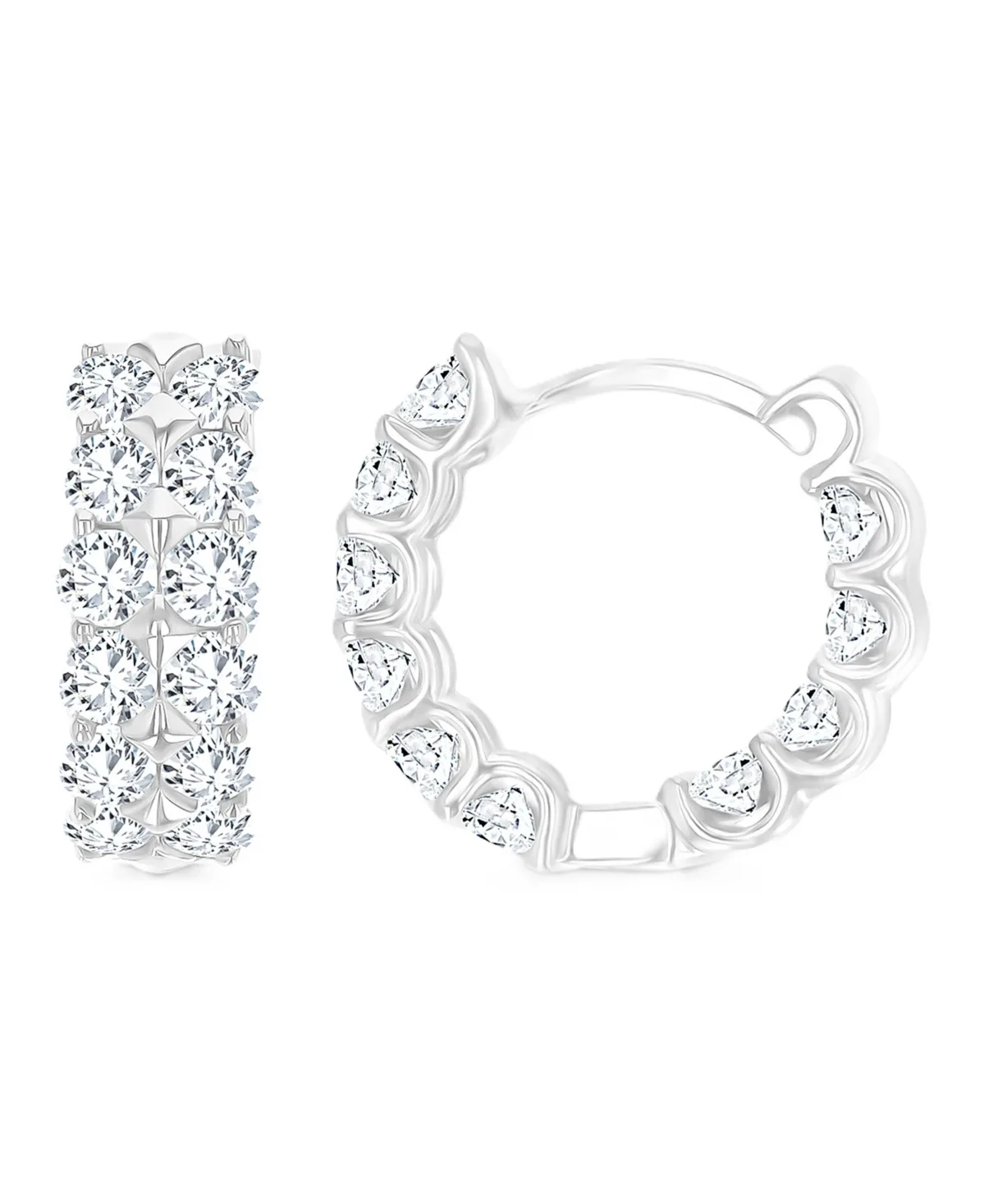 Cubic Zirconia Small Huggie Hoop Earrings by Macy's
