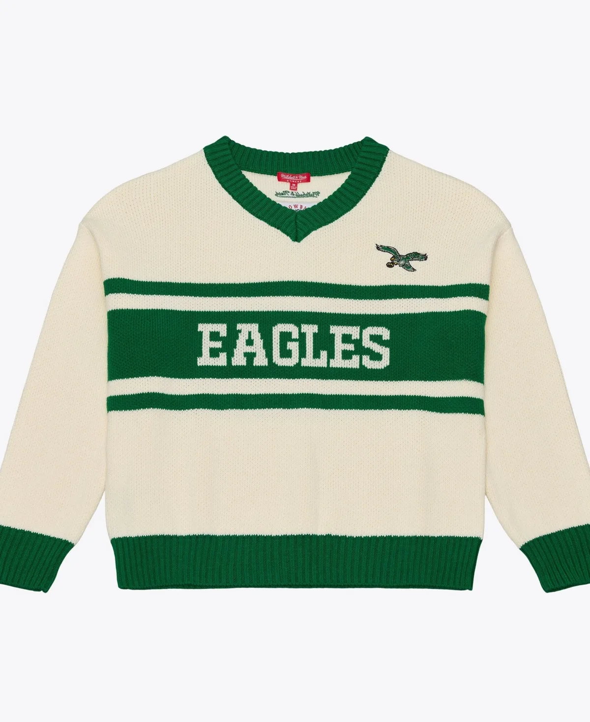 Mitchell & Ness Philadelphia Eagles Retro Roots V-Neck Sweater by Mitchell & Ness