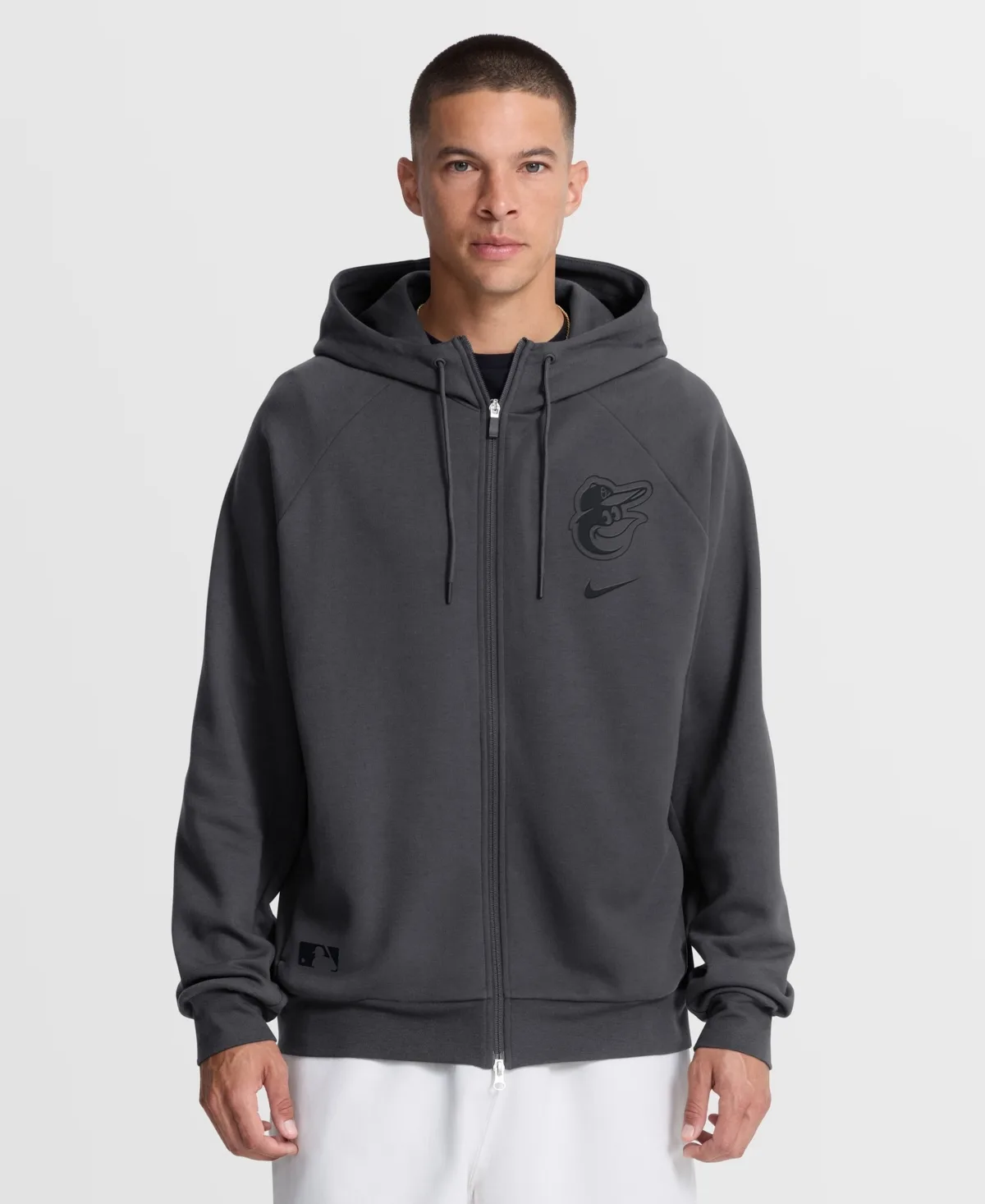 Baltimore Orioles Authentic Collection Player Full-Zip Raglan Hoodie by Nike