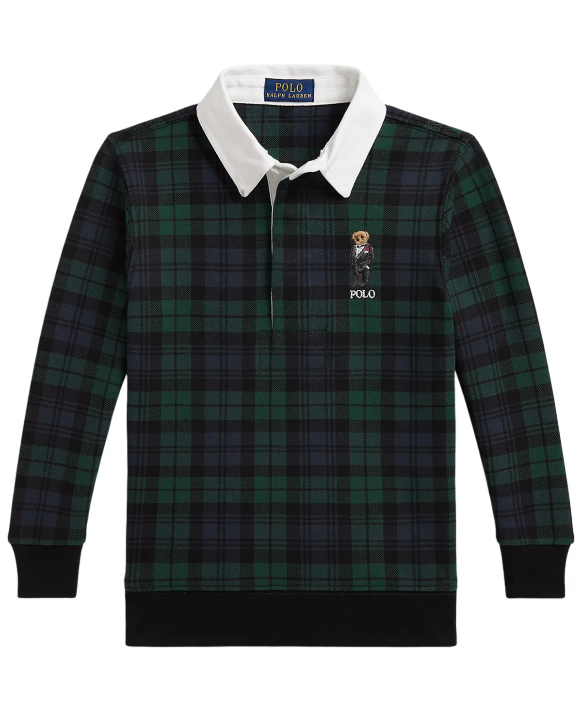 Polo Bear Plaid Rugby Sweatshirt by Polo Ralph Lauren