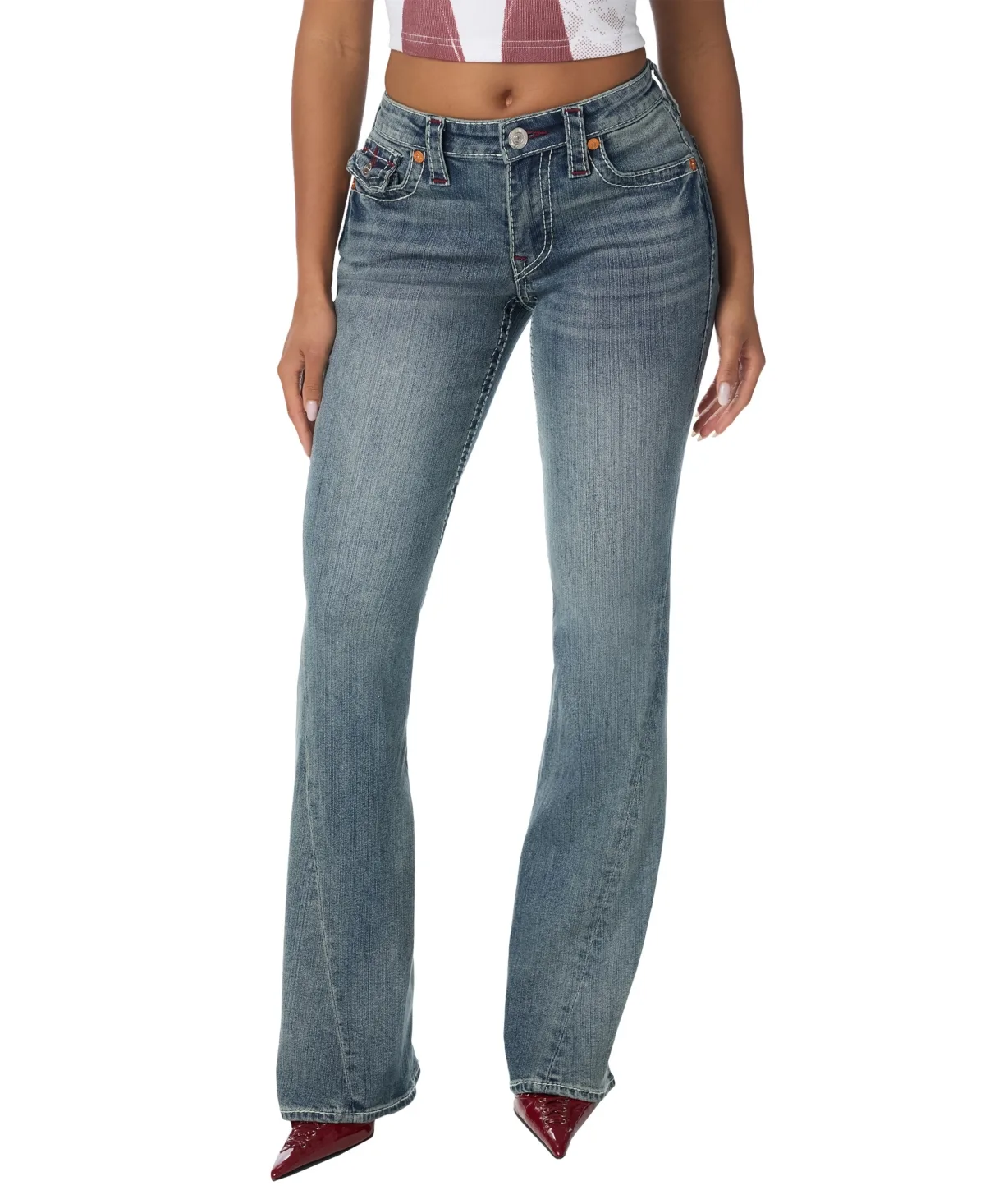 Joey Mid-Rise Flare Jeans by True Religion