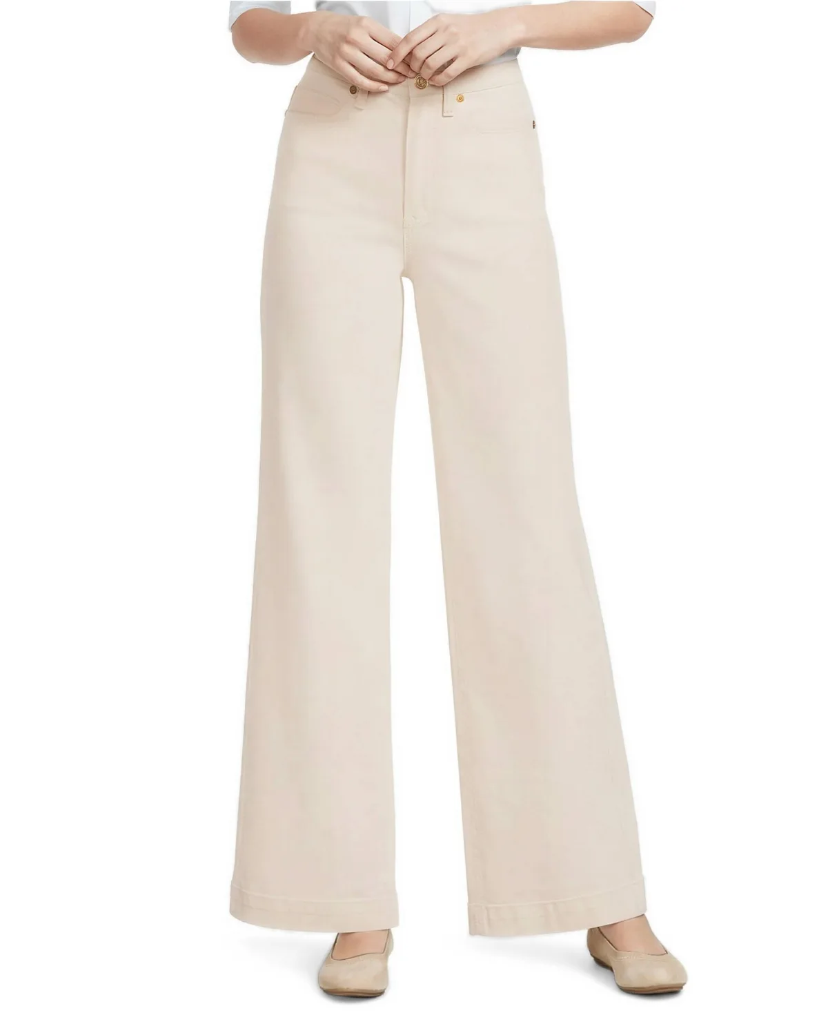 Recycled Denim High Rise Wide Leg Jeans by Lands' End
