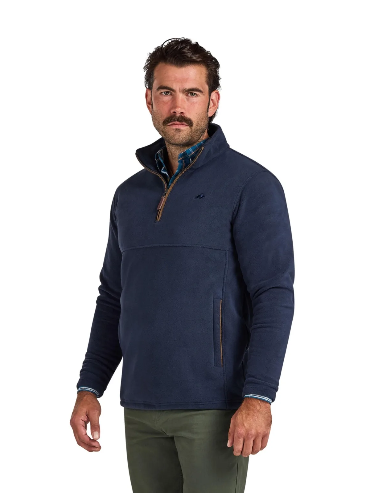 Quarter Zip Fleece Sweatshirt by Raging Bull