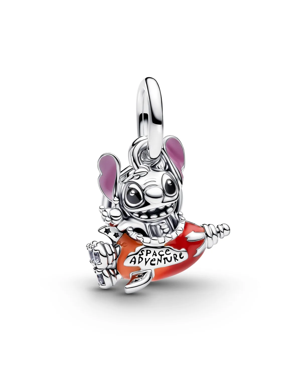 Sterling Silver Cubic Zirconia Disney Stitch Dangle Charm by Pandora