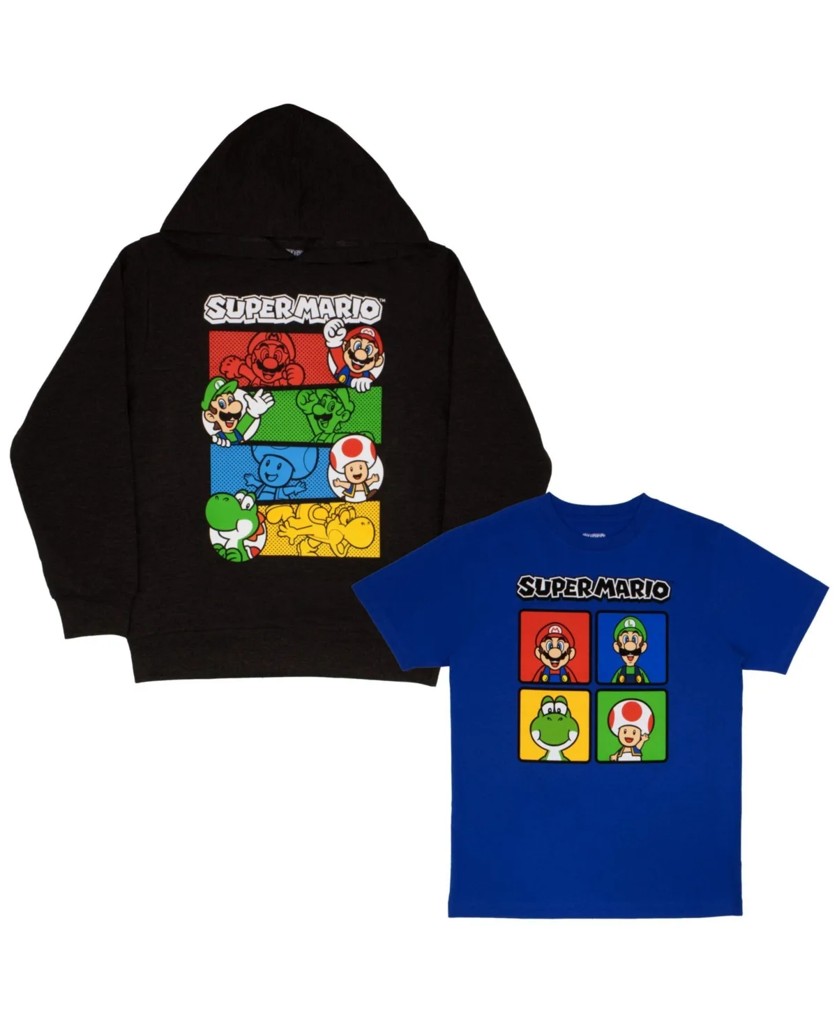 Super Mario Graphic Hooded Sweatshirt and T-Shirt, 2-Piece Set by Mario