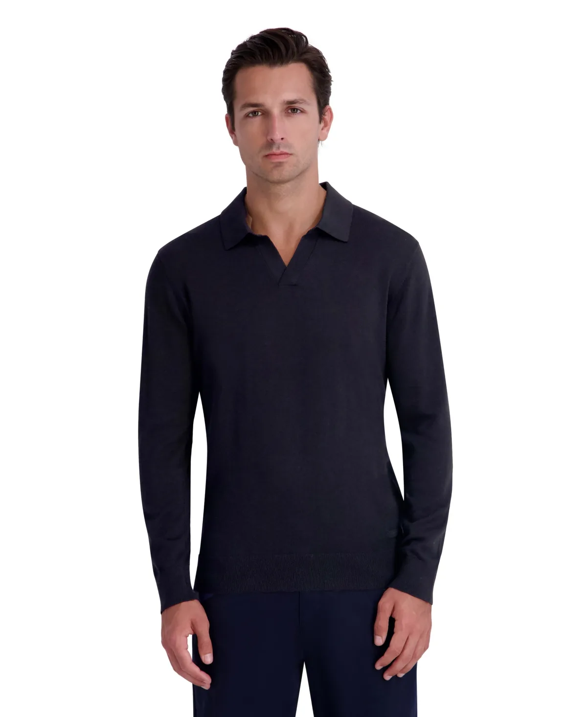 Fine Gauge Blend Johnny Collar Sweater by Karl Lagerfeld